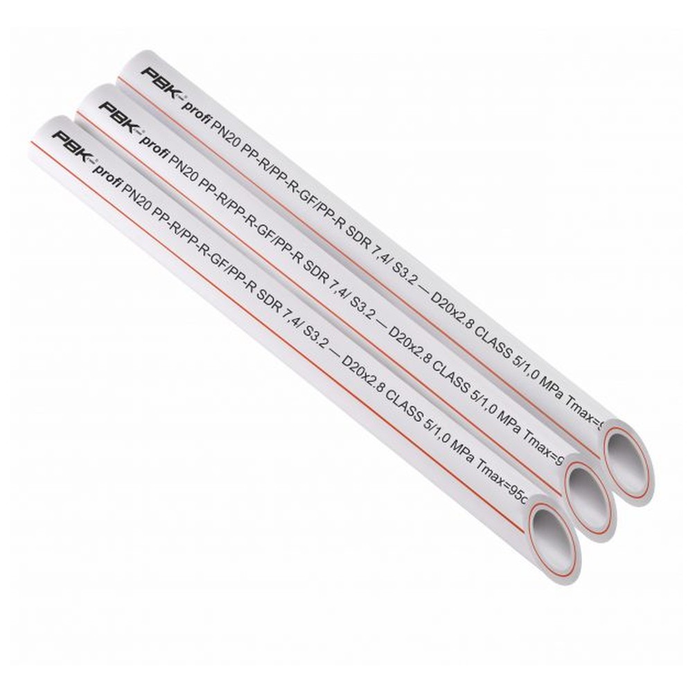 Труба полипропиленовая РВК Profi PPR PN 20 32x4.4 мм SDR 7.4 армированная стекловолокном белая 1672990