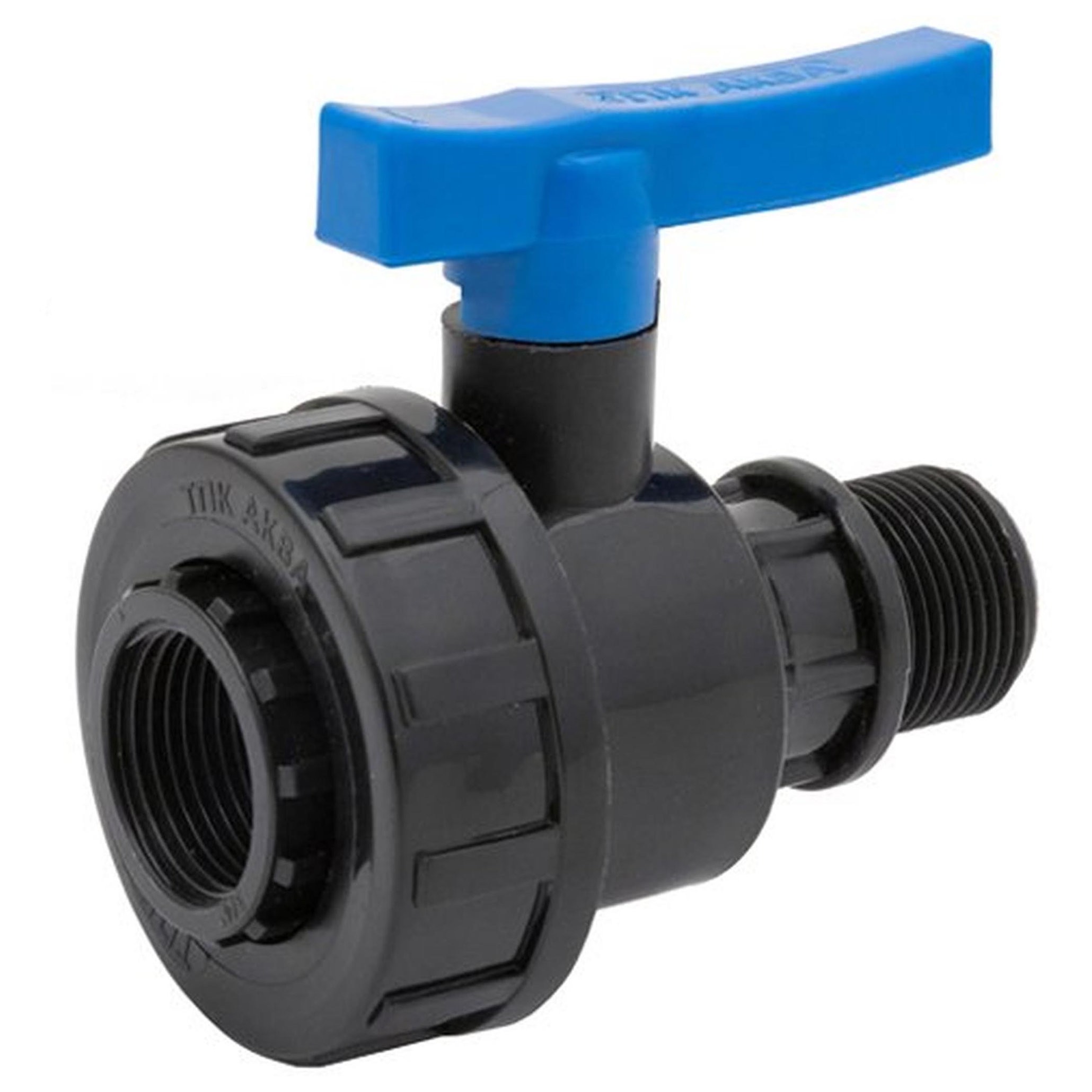 Кран шаровой компрессионный ТПК-АКВА 1 1/4 x 1 1/4 дюйма ВР/НР 552114114