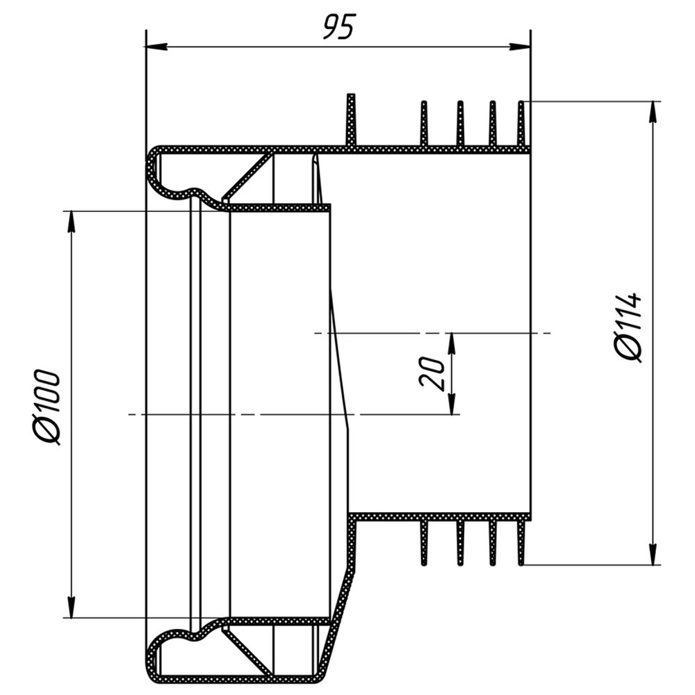 Манжета для унитаза эксцентрическая АНИ пласт W0410