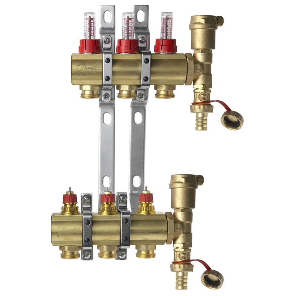 Коллекторная группа с расходомерами Danfoss FHF-3F 1x3/4 EK 3 выхода 088U0723