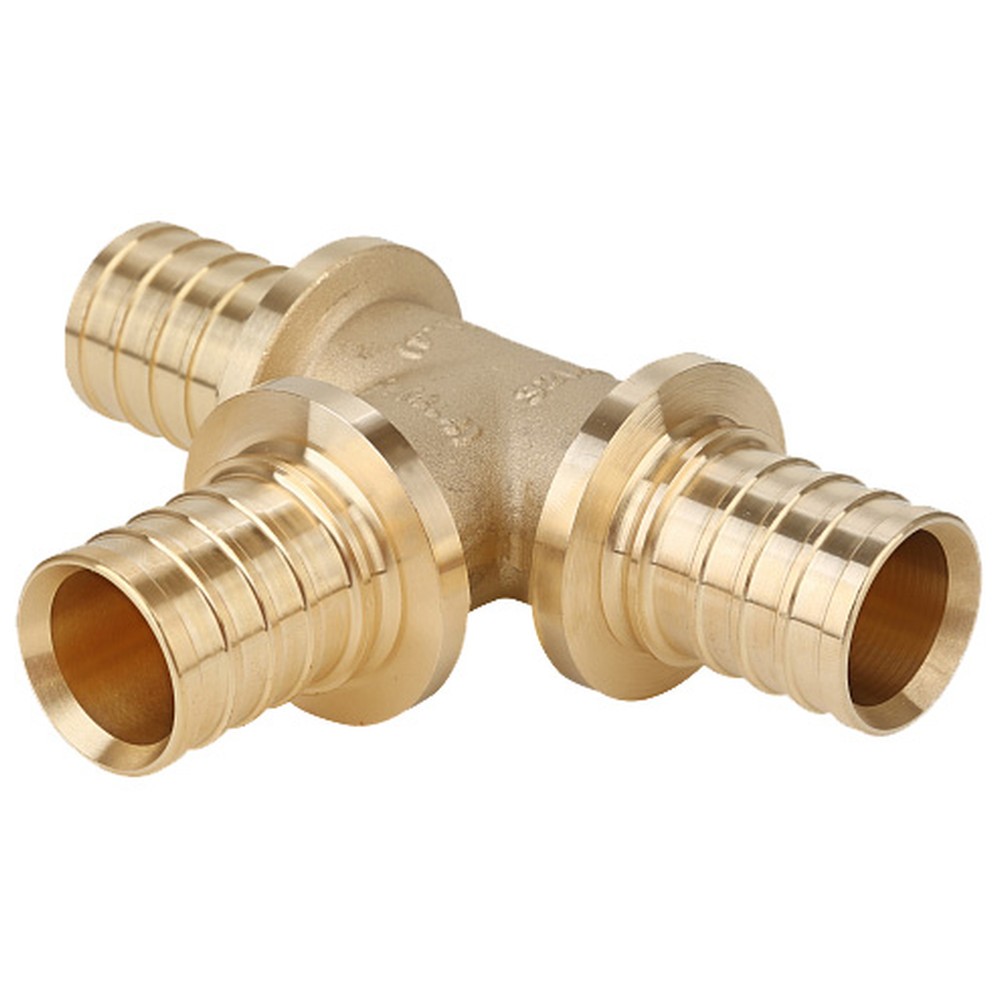 Тройник аксиальный равнопроходной Gappo латунный 20 мм НС-1441585
