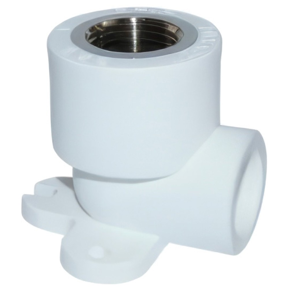 Угол Lavita PPR 20 мм x 1/2 ВР с креплением (водорозетка) LPPR.EFW.20.12