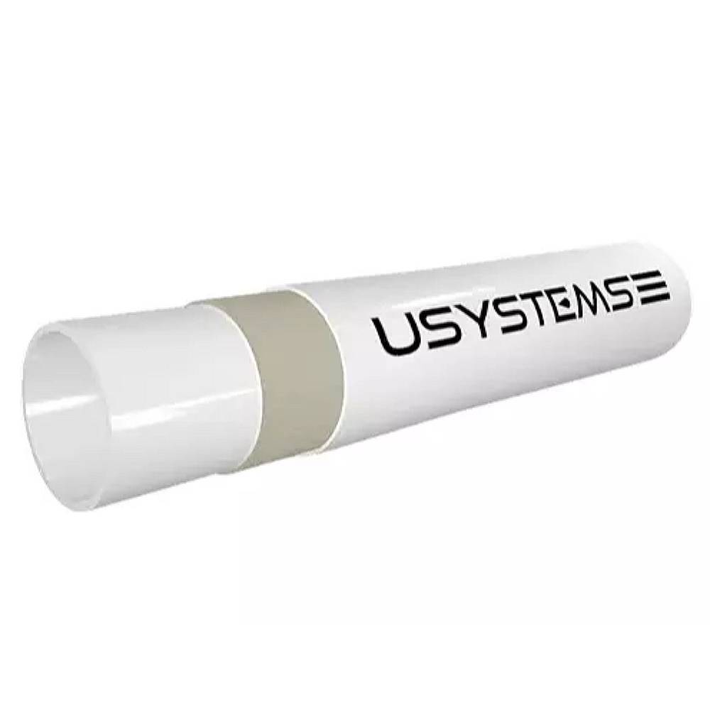 Труба из сшитого полиэтилена Usystems Radi Pipe PE-Xa 40x5,5 мм PN10 белая отрезок 6 м 1775070
