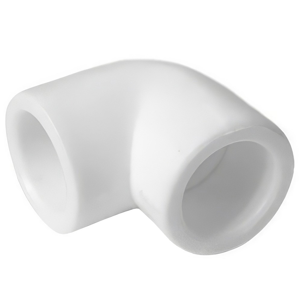 Угольник полипропиленовый FDplast PPR 125 мм 90° белый (уп. 2 шт) 1674189
