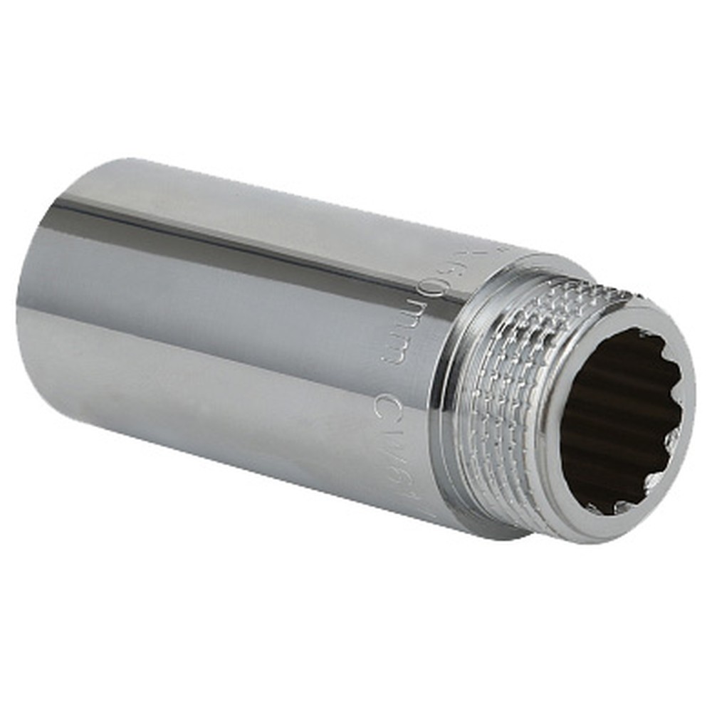 Удлинитель Gappo латунный хромированный ВР-НР 1/2 x 80 мм G1601.80