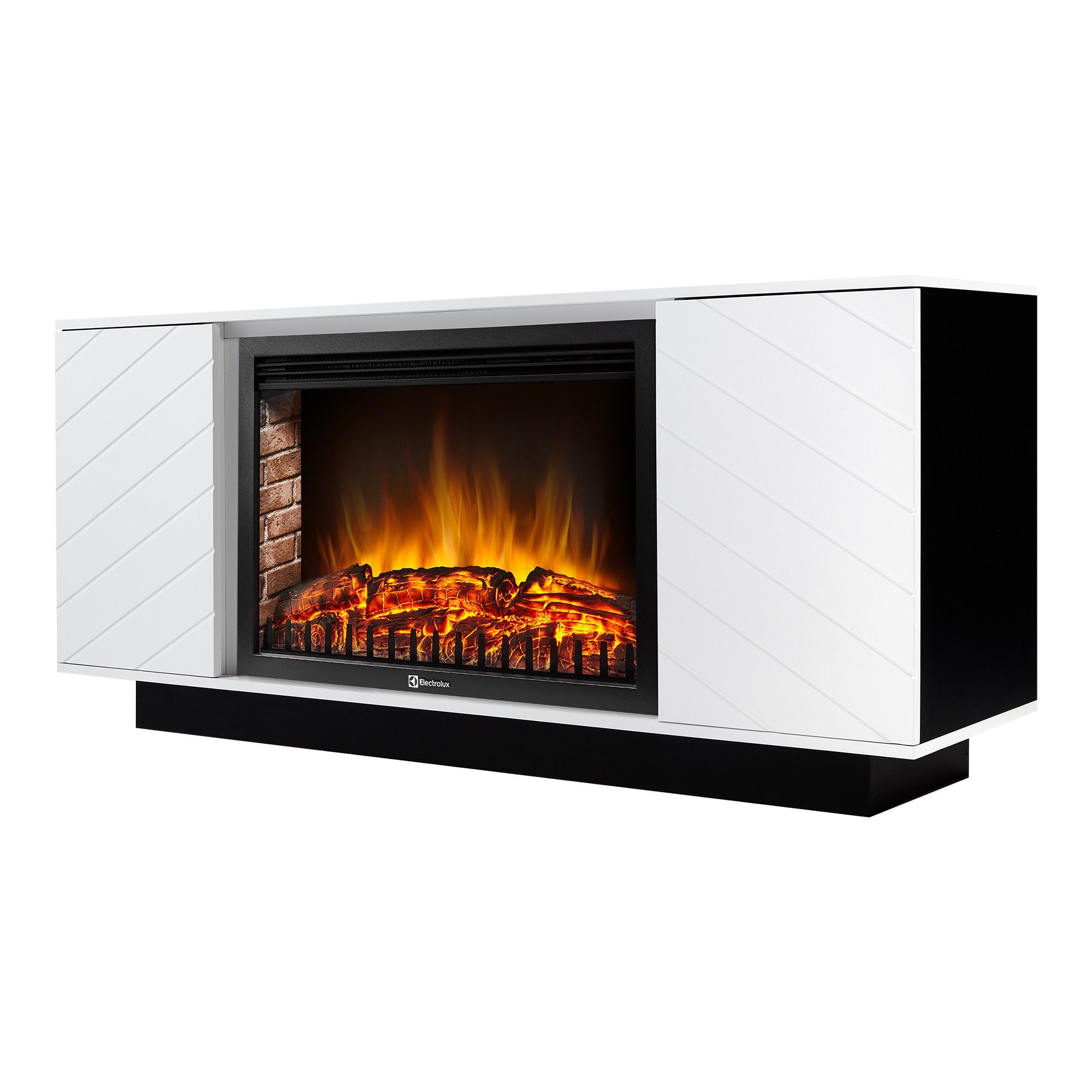 Каминокомплект Electrolux EFP/P-3020LS N с порталом Como 30 белый/черный
