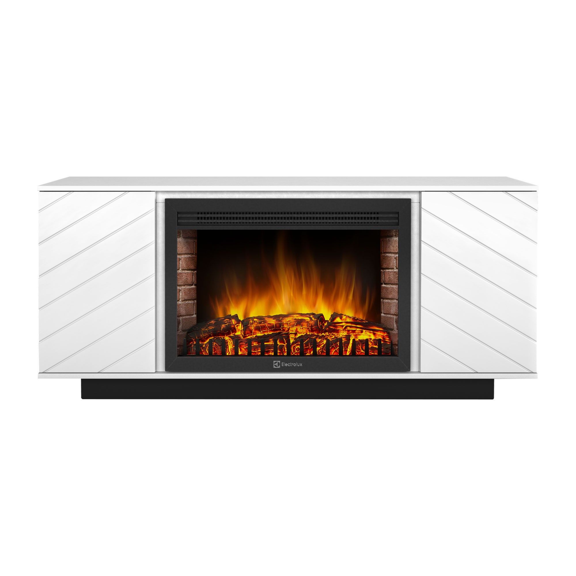 Каминокомплект Electrolux EFP/P-3020LS N с порталом Como 30 белый/черный