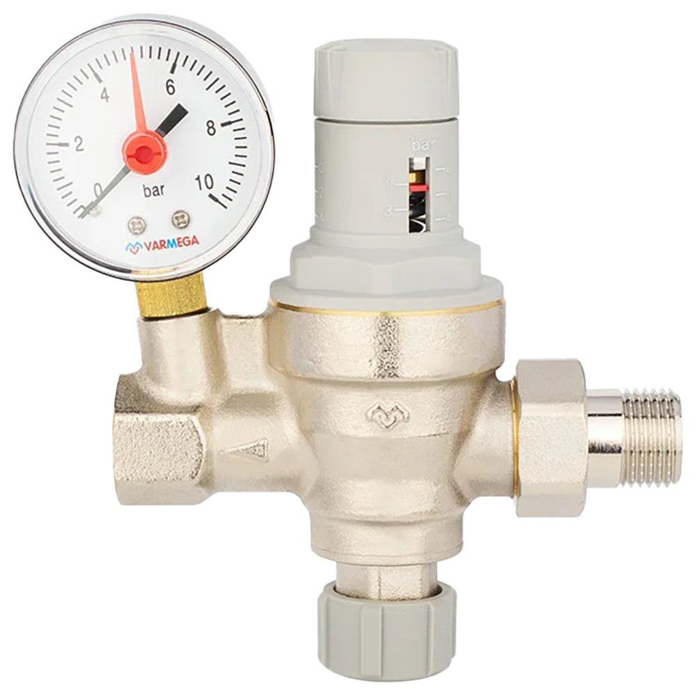 Клапан подпиточный VARMEGA VMFV01, 1/2", мембранный, с манометром