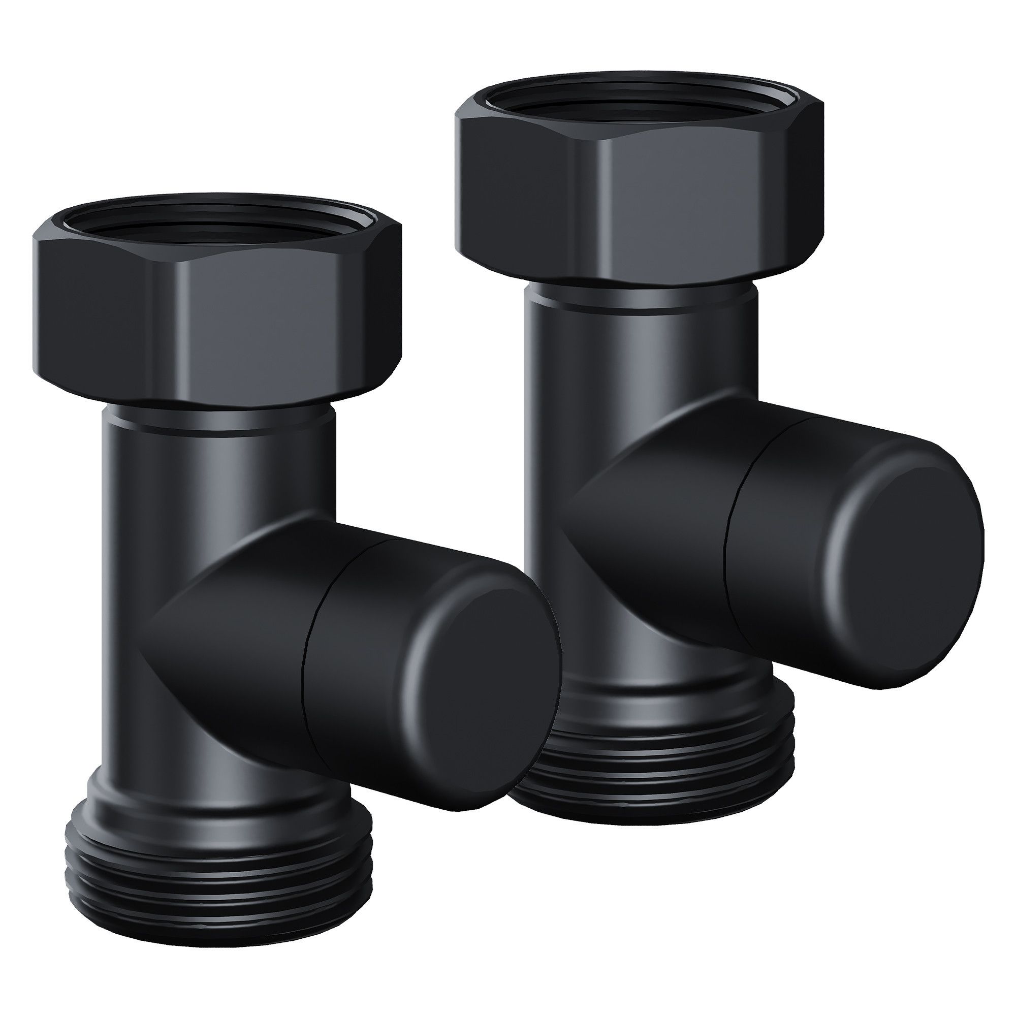 Набор нижнего подключения Royal Thermo Design прямой раздельный 3/4х3/4ЕК (черный)