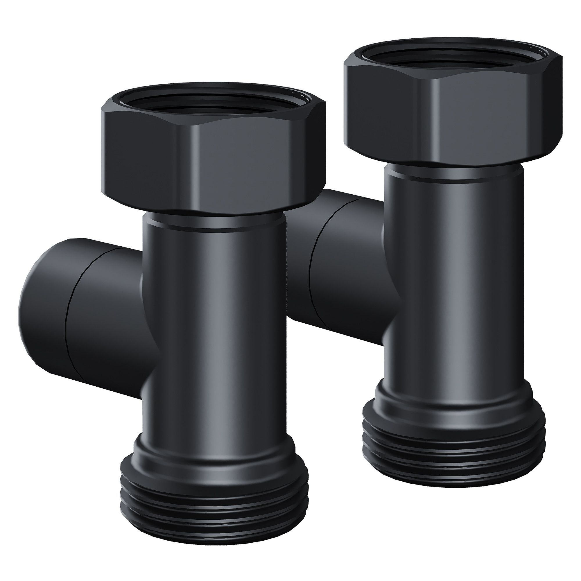 Набор нижнего подключения Royal Thermo Design прямой раздельный 3/4х3/4ЕК (черный)