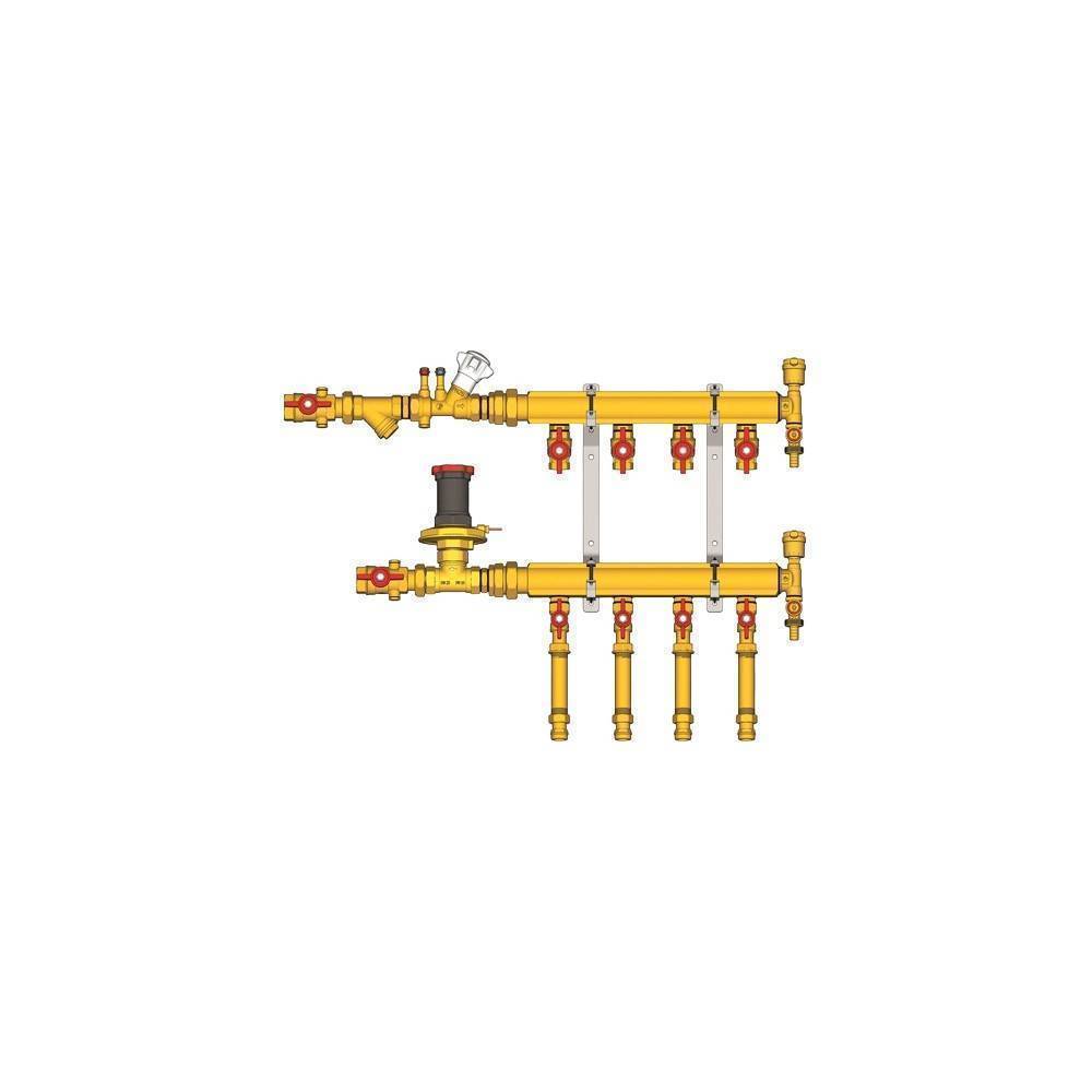 Узел коллекторный этажный Giacomini GE553 тип B1 1 1/4 x 3/4 на 11 выходов GE553Y221