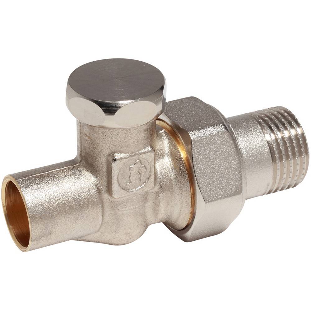 Клапан отсечной прямой Giacomini R17CX003 1/2 x 15 под пайку R17CX003