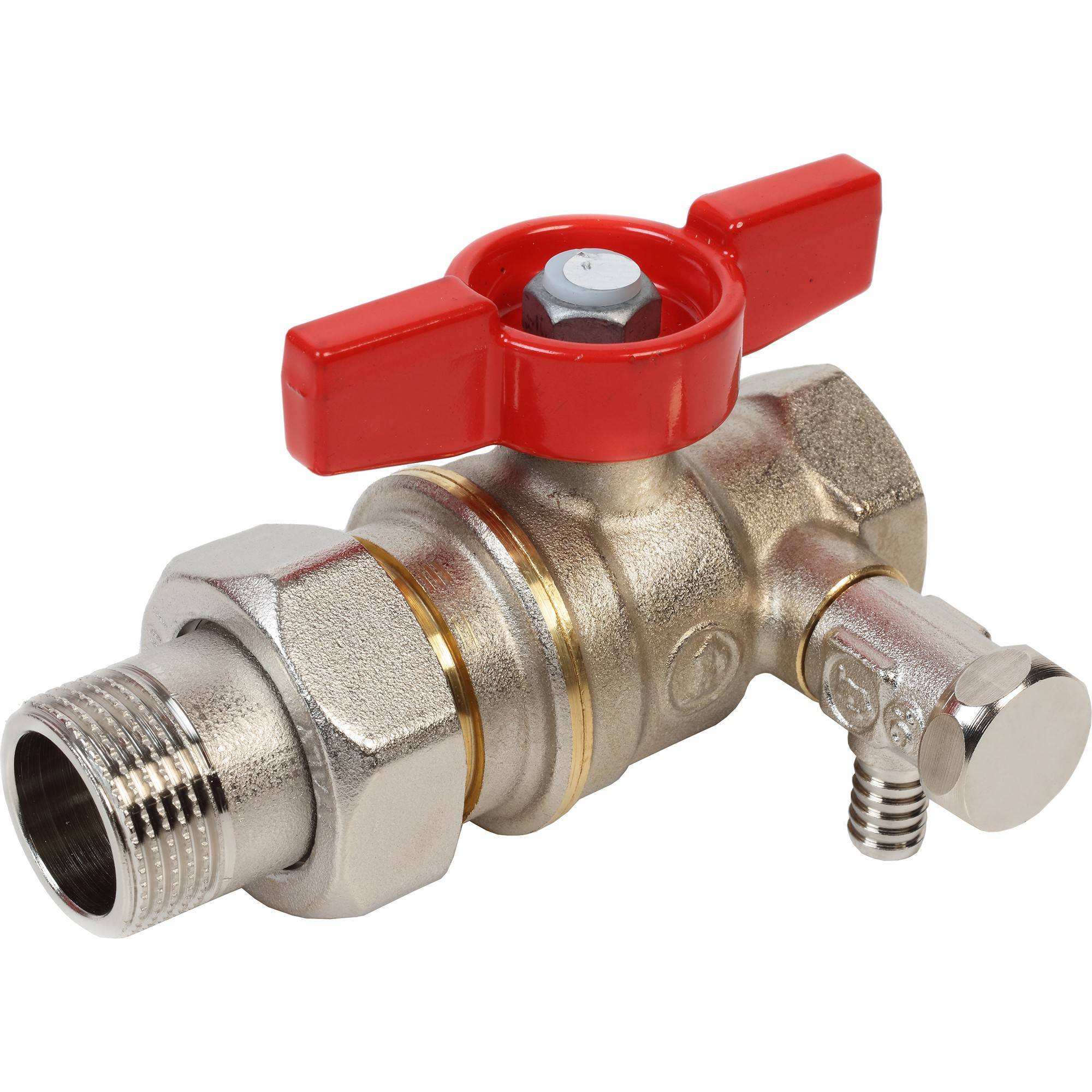 Кран шаровой Giacomini DADO с отводом и сливом 1/2 ВР-НР R919SX003