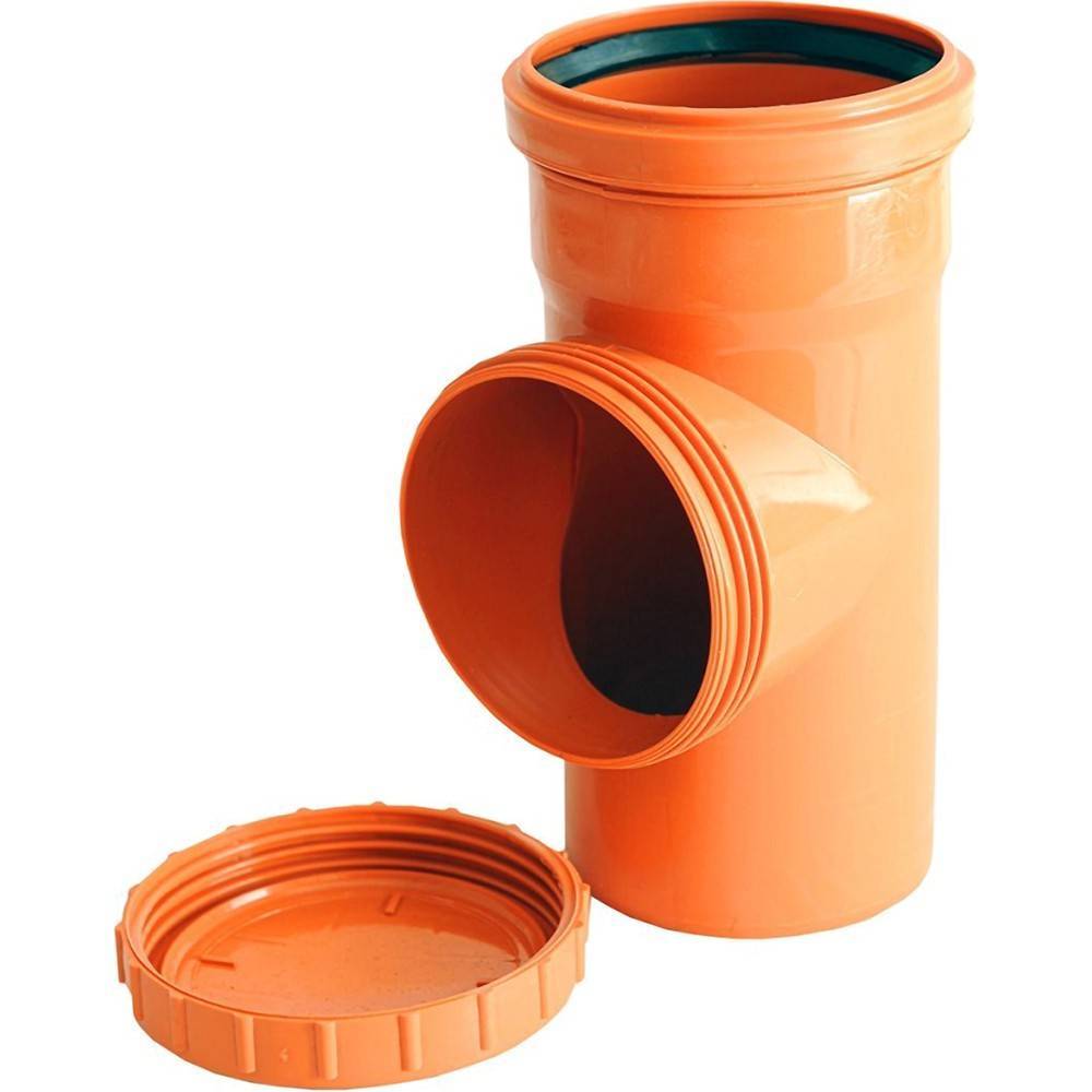 Ревизия VALFEX для наружной канализации 110 мм рыжая 30103110