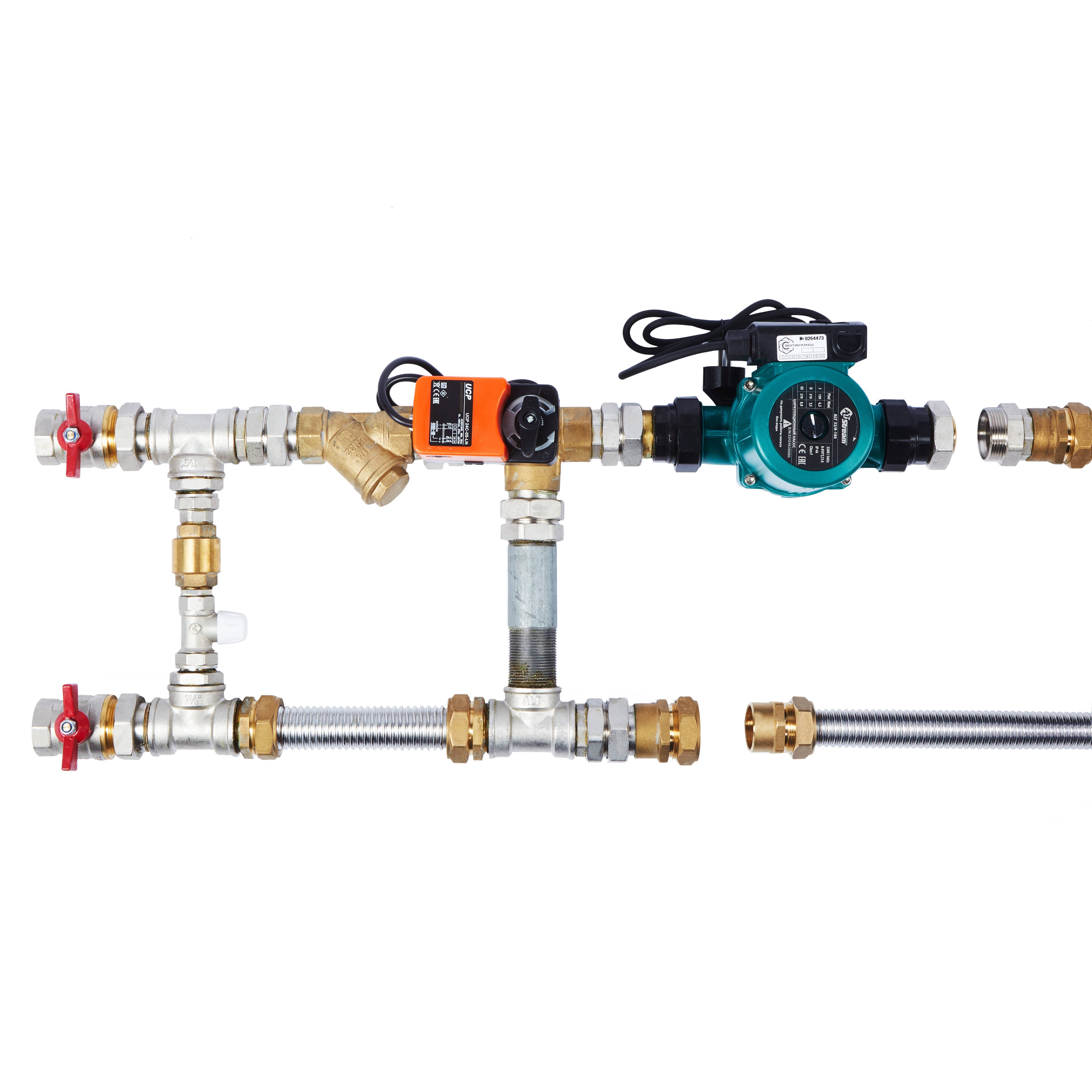 Смесительный узел SHUFT MST 25-60-4.0-C24-F с гибкими подводками MST 25-60-4.0-C24-F