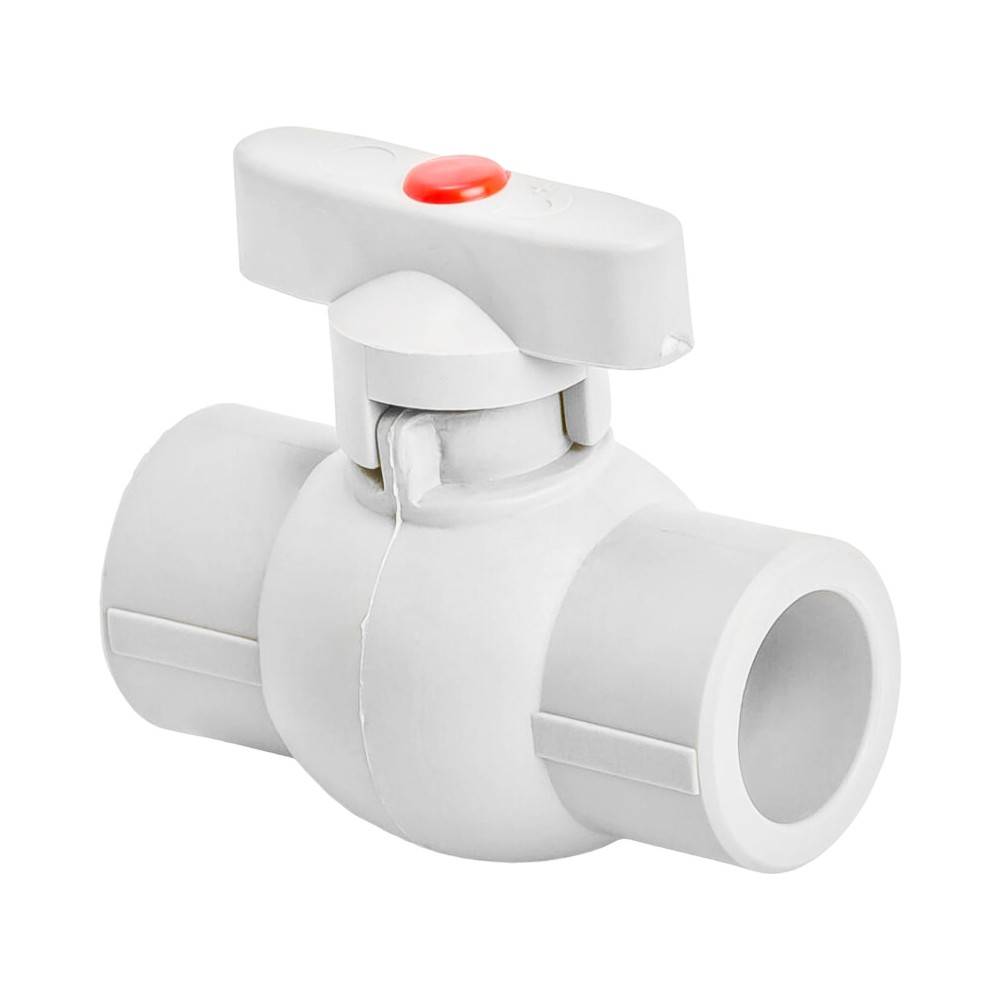 Кран шаровой полипропиленовый Lammin PPR Эко 25 мм белый LM.PPR.BV.E.25