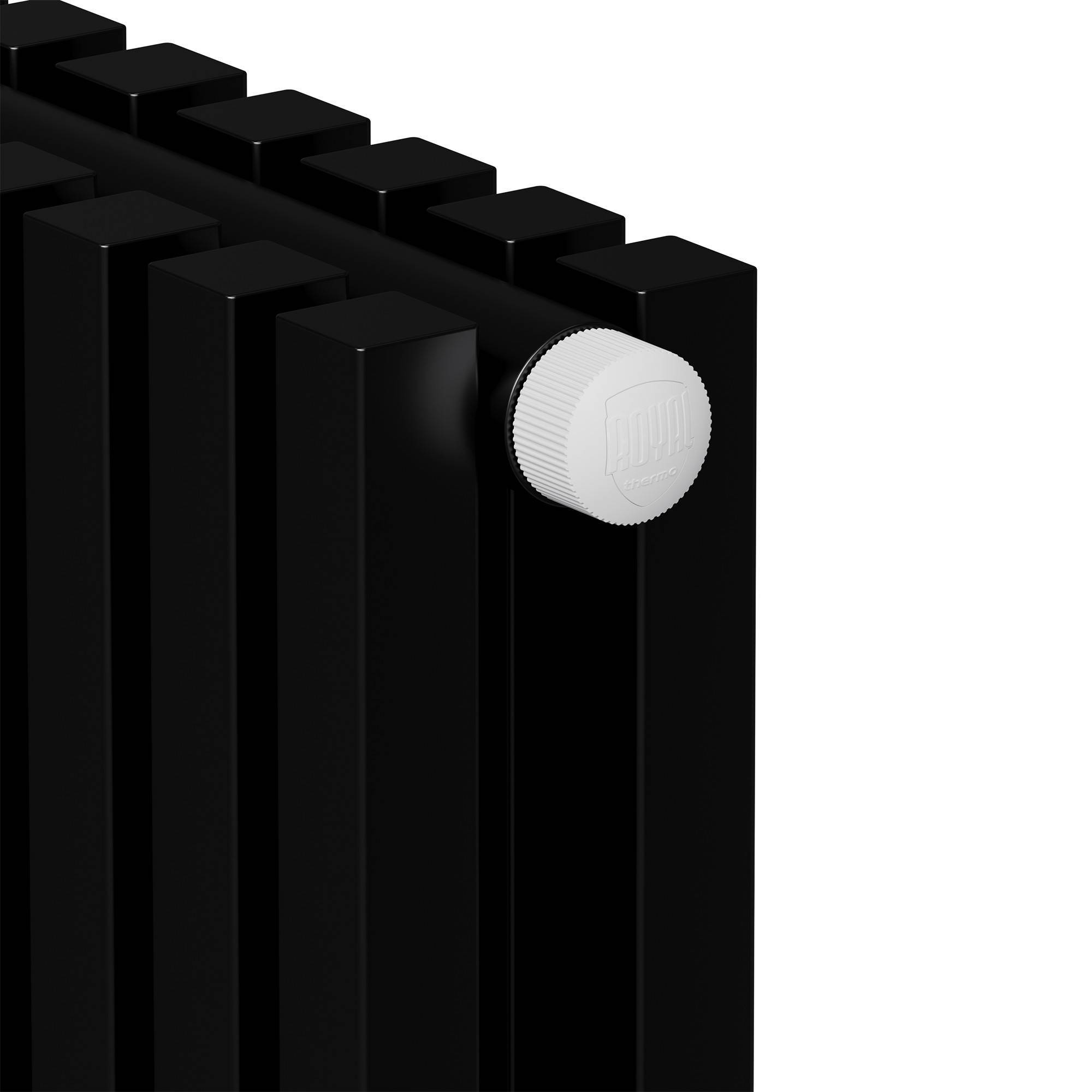 Стальной трубчатый радиатор Royal Thermo Shift Q30 VC2180 8 секций нижнее подключение RAL 9005m НС-1631263