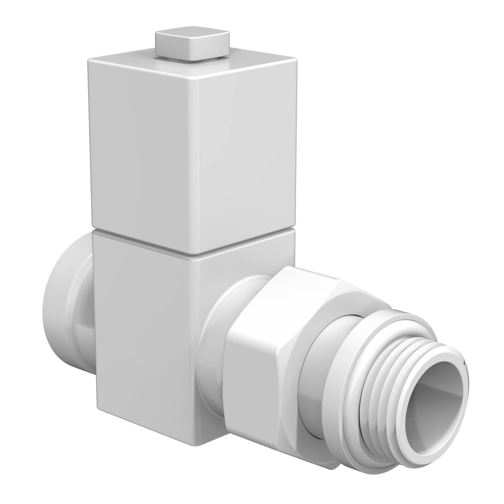 Набор дизайн-вентилей Royal Thermo CUBE прямой 1/2 белый RTE 50.030 WT