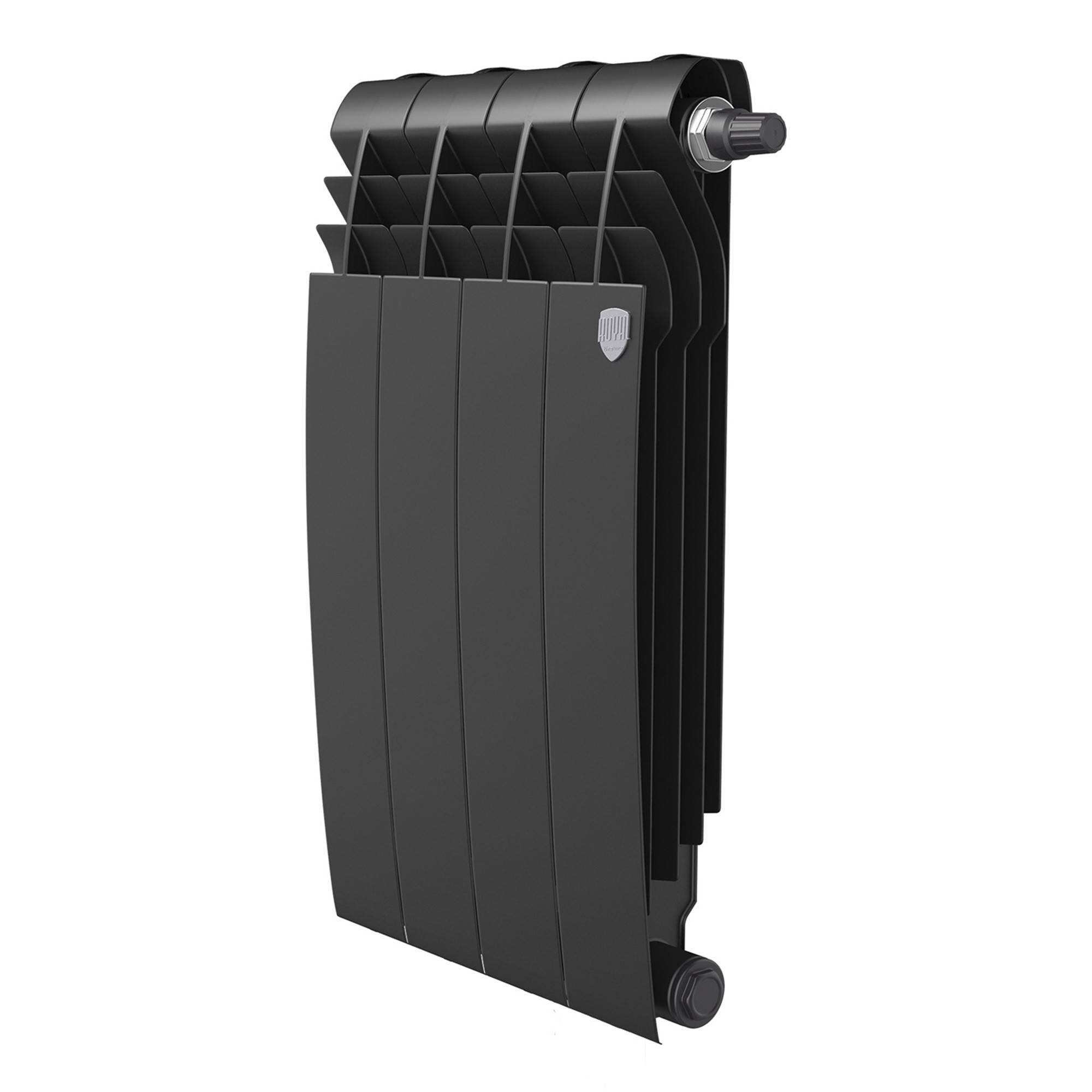Радиатор биметаллический Royal Thermo BiLiner 500 Noir Sable нижнее подключение 4 секции НС-1506309