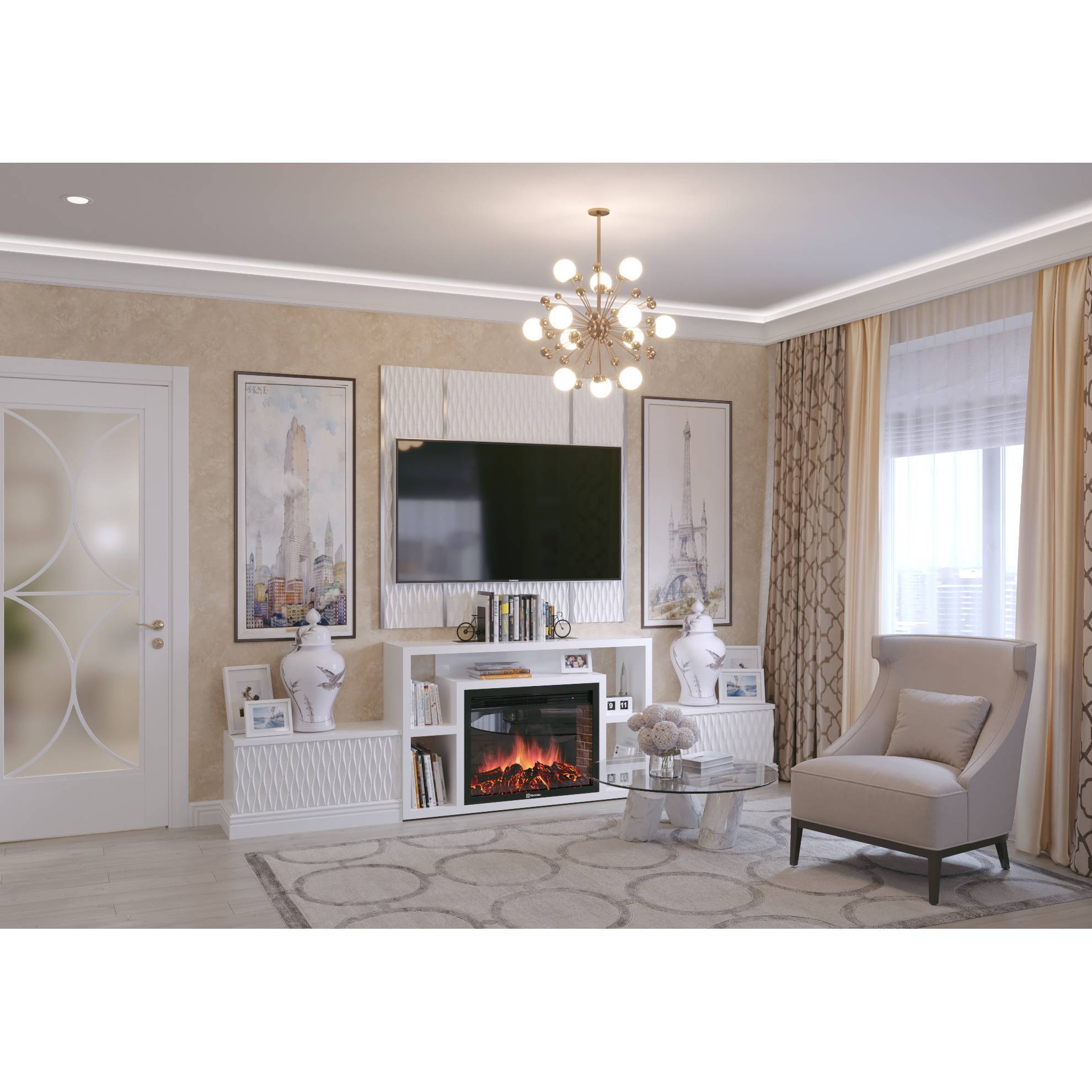 Каминокомплект Firelight Multimedia 30 с очагом Electrolux EFP/P-3020LS черный НС-1408924