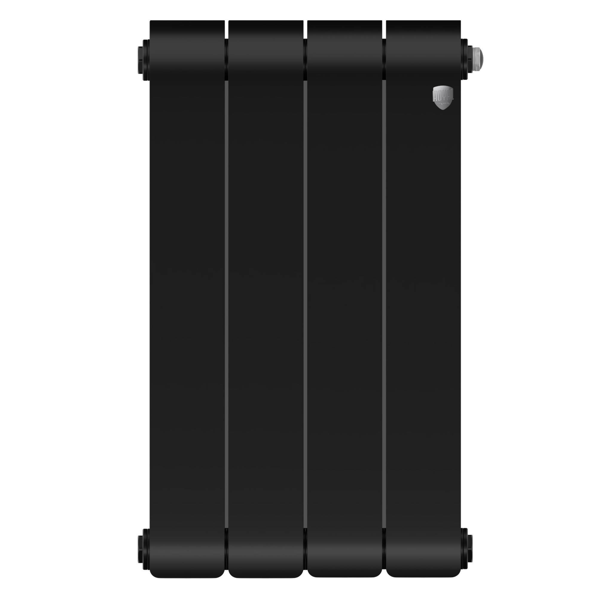 Радиатор биметаллический Royal Thermo Infinity 500 Noir Sable 4 секции боковое подключение НС-1629993