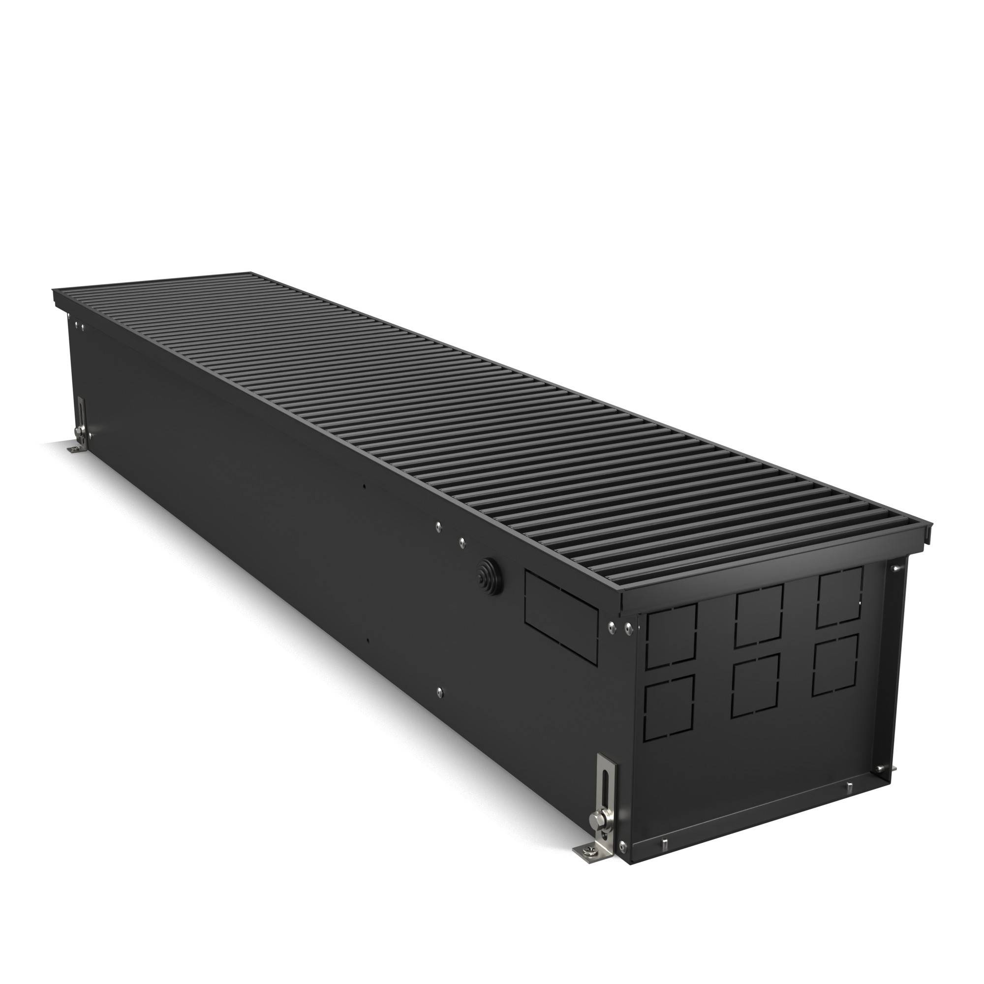 Конвектор внутрипольный Royal Thermo ATRIUM 190x250x2100 мм дизайнерская решетка черный 1558642