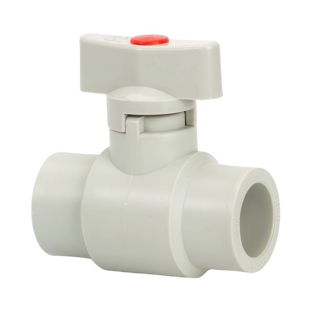 Кран шаровой полипропиленовый Lammin PPR Эко 20 мм серый LM.PPR.BV.E.20.G