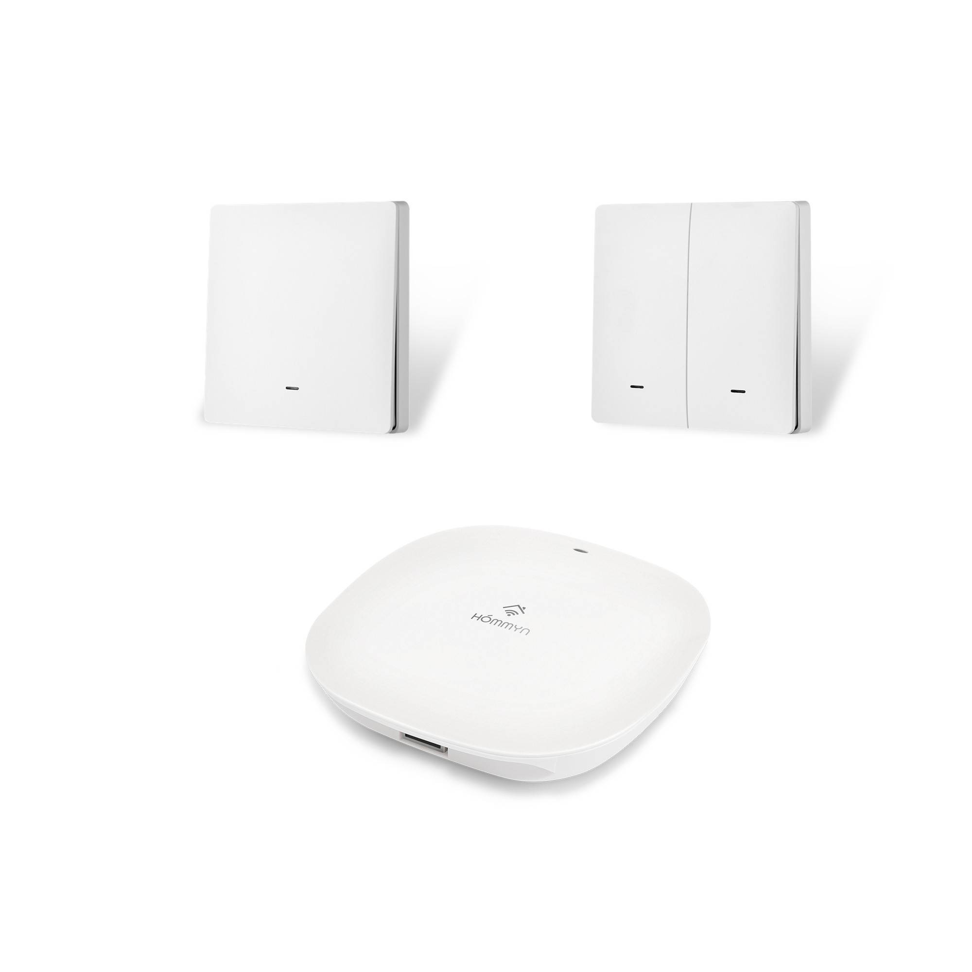 Комплект умных выключателей 1 и 2 клавиши с хабом HOMMYN SW12HOMKIT06