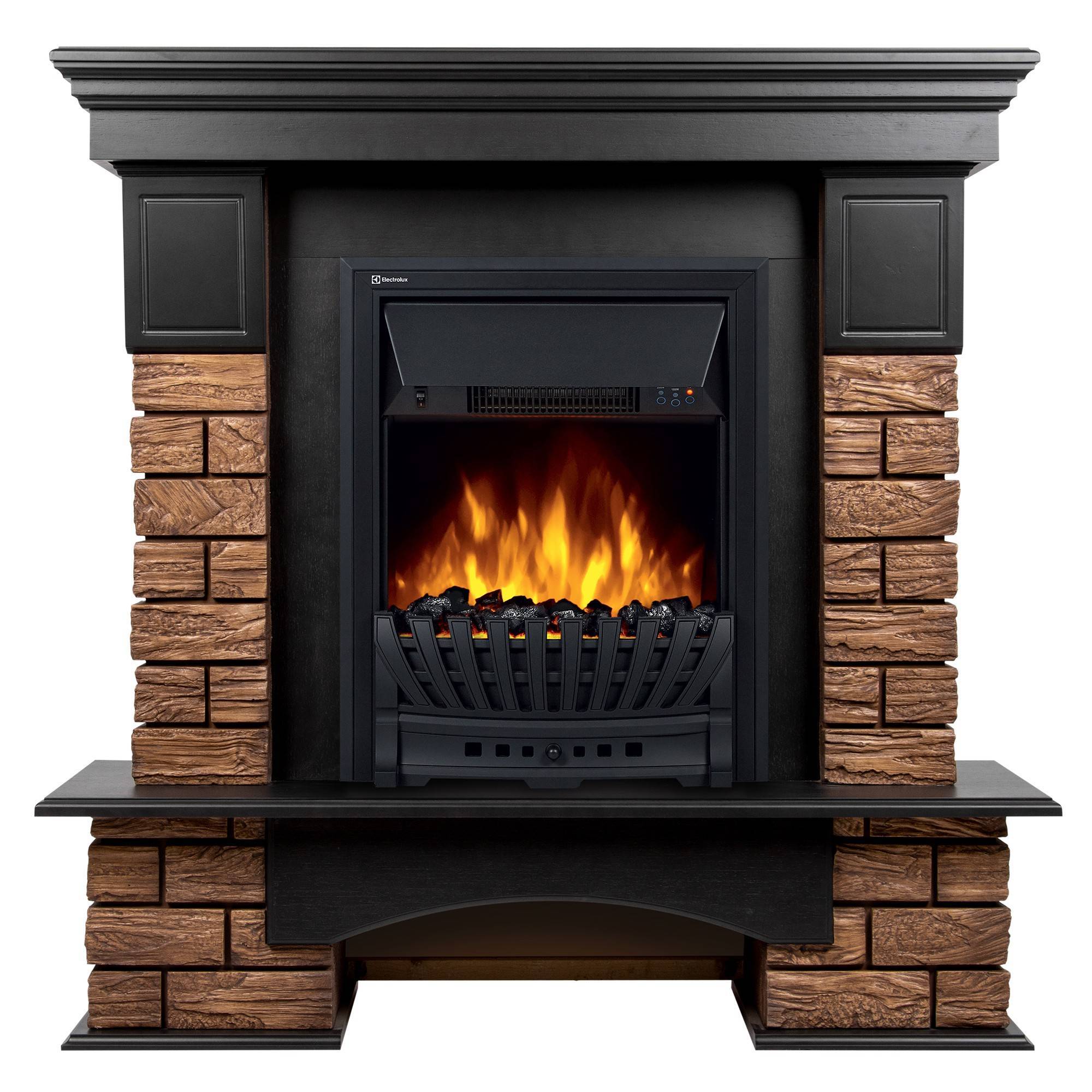 Портал для электрокамина Firelight Forte Wood Classic темный камень шпон венге НС-1535896