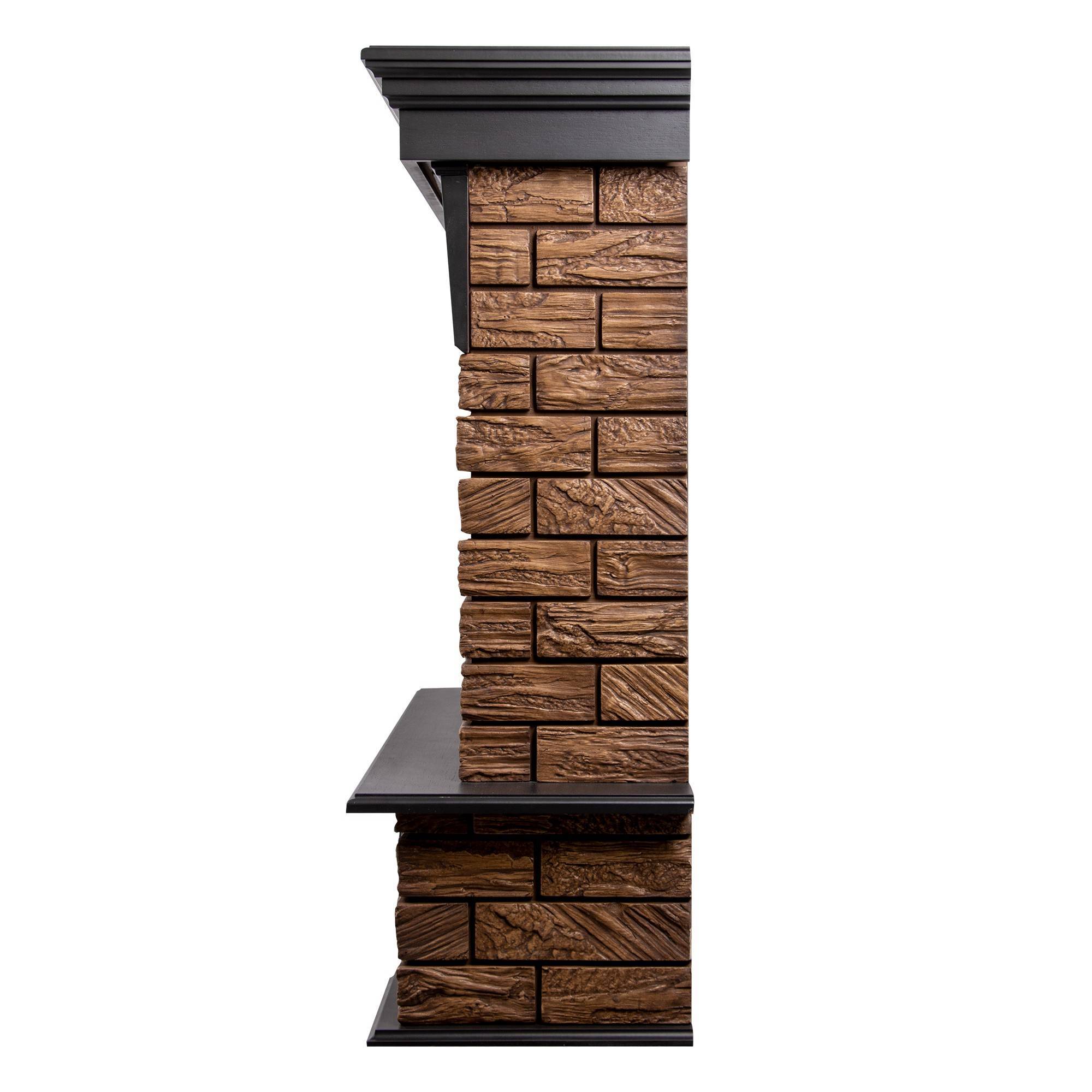 Портал для электрокамина Firelight Forte Wood Classic темный камень шпон венге НС-1535896