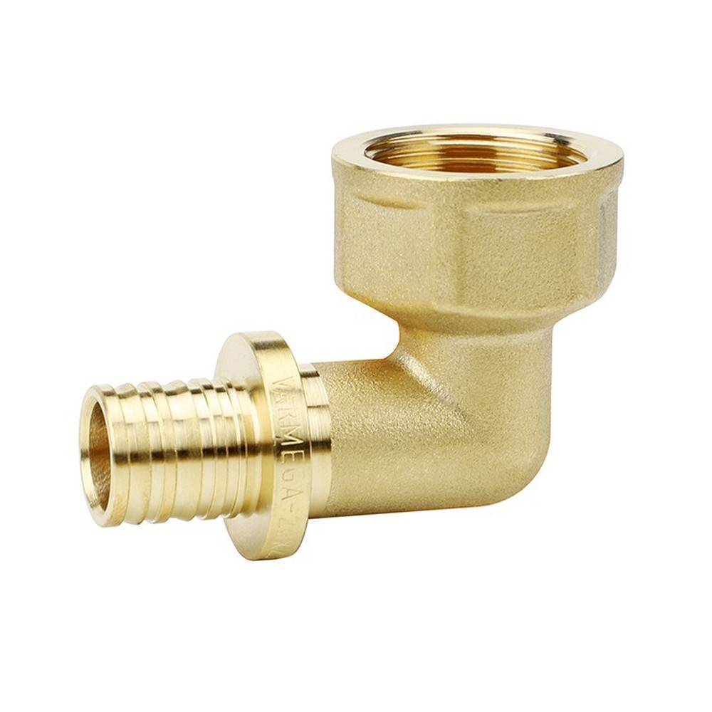 Угольник аксиальный VARMEGA Slide-fit 25х3/4 ВР латунь 90° VM51516