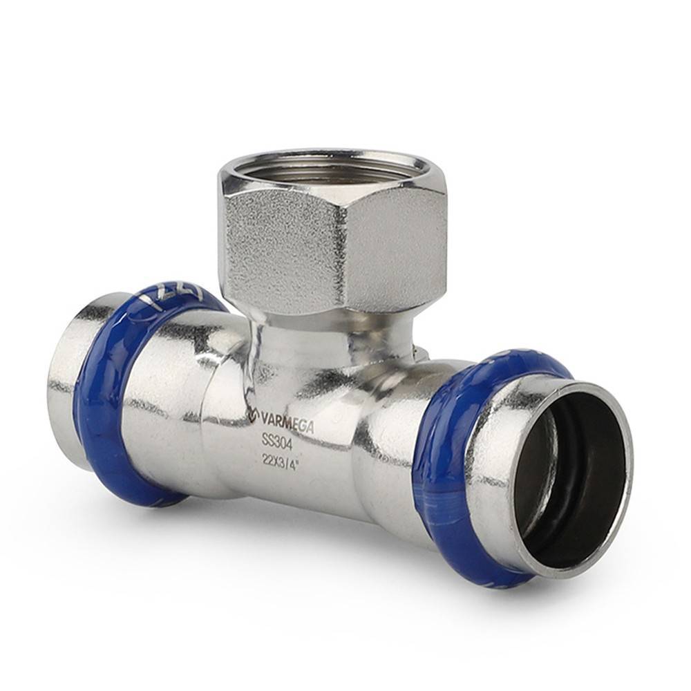 Тройник раструбный VARMEGA Inox Press 28х1х28 ВР VM720280628