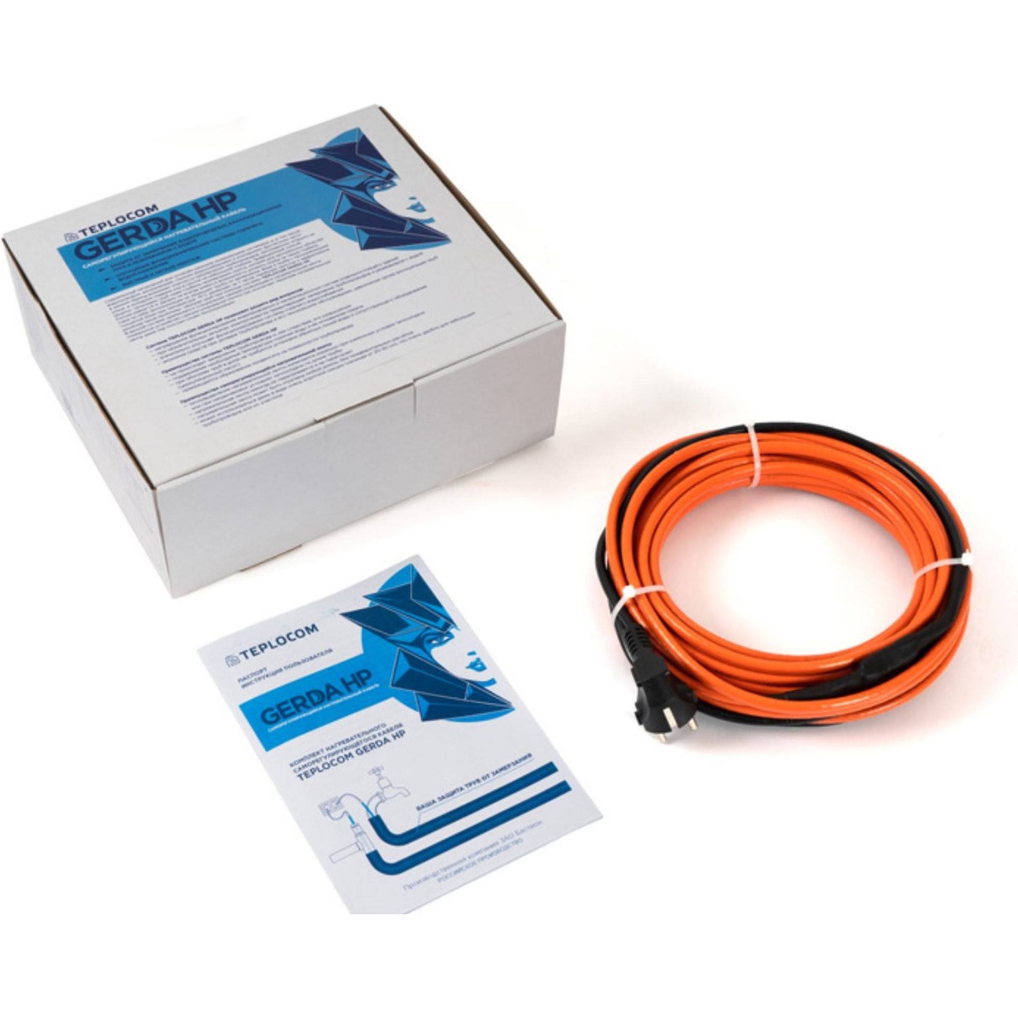 Комплект саморегулирующегося нагревательного кабеля TEPLOCOM GERDA HP-6,0 6 м 102 Вт 1603263
