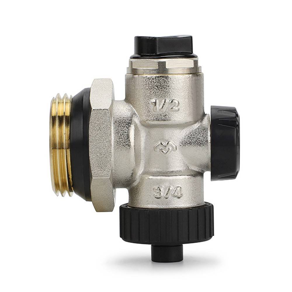 Концевая группа для коллектора Varmega 1 с дренажным вентилем и ручным воздухоотводчиком VM15906