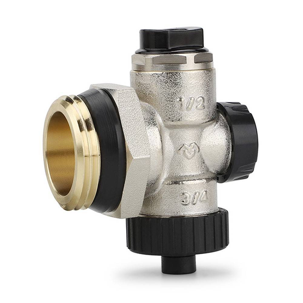 Концевая группа для коллектора Varmega 1 с дренажным вентилем и ручным воздухоотводчиком VM15906