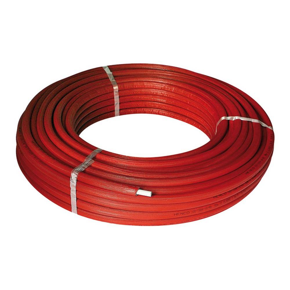 Труба металлопластиковая HENCO RIXc PEXc-AL-PEXc 26х3.0 мм в красной изоляции 6 мм 50 м 1644297