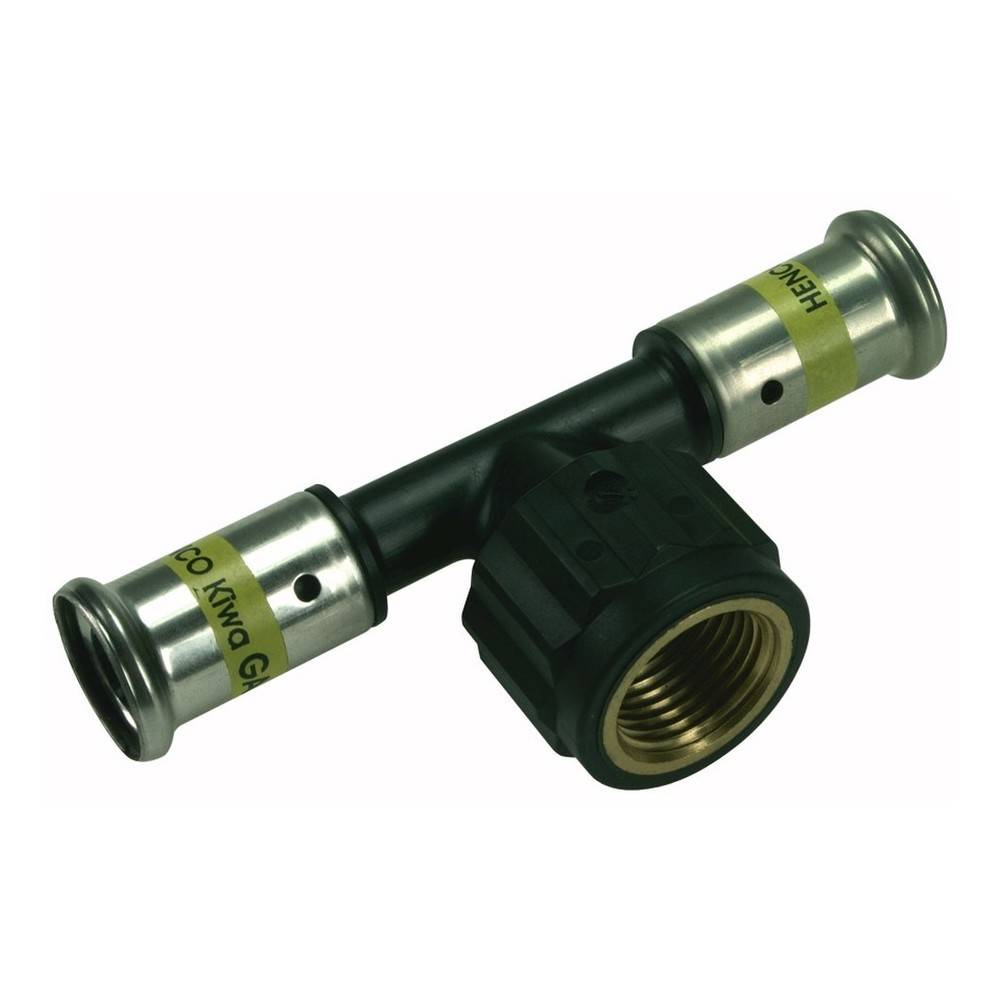 Тройник пресс HENCO ПВДФ ВР 26x3/4x26 для газа 15PG-260526