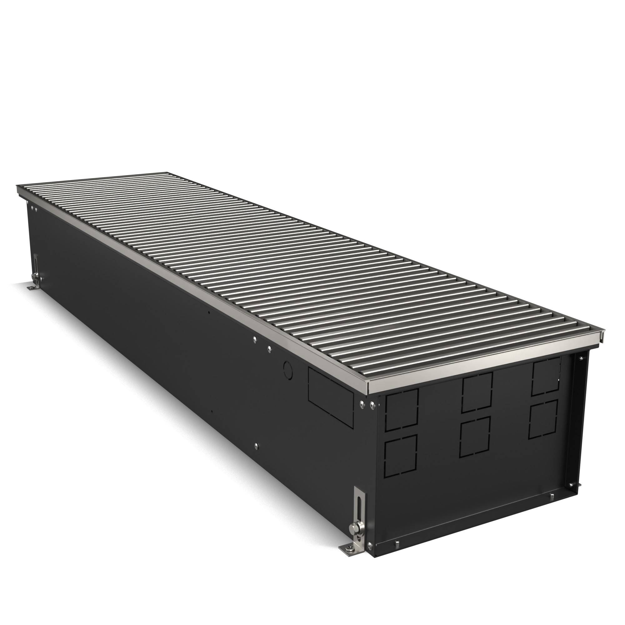 Конвектор внутрипольный Royal Thermo ATRIUM TURBO 190x300x2500 мм инверторный решетка Натуральный алюминий НС-1665173