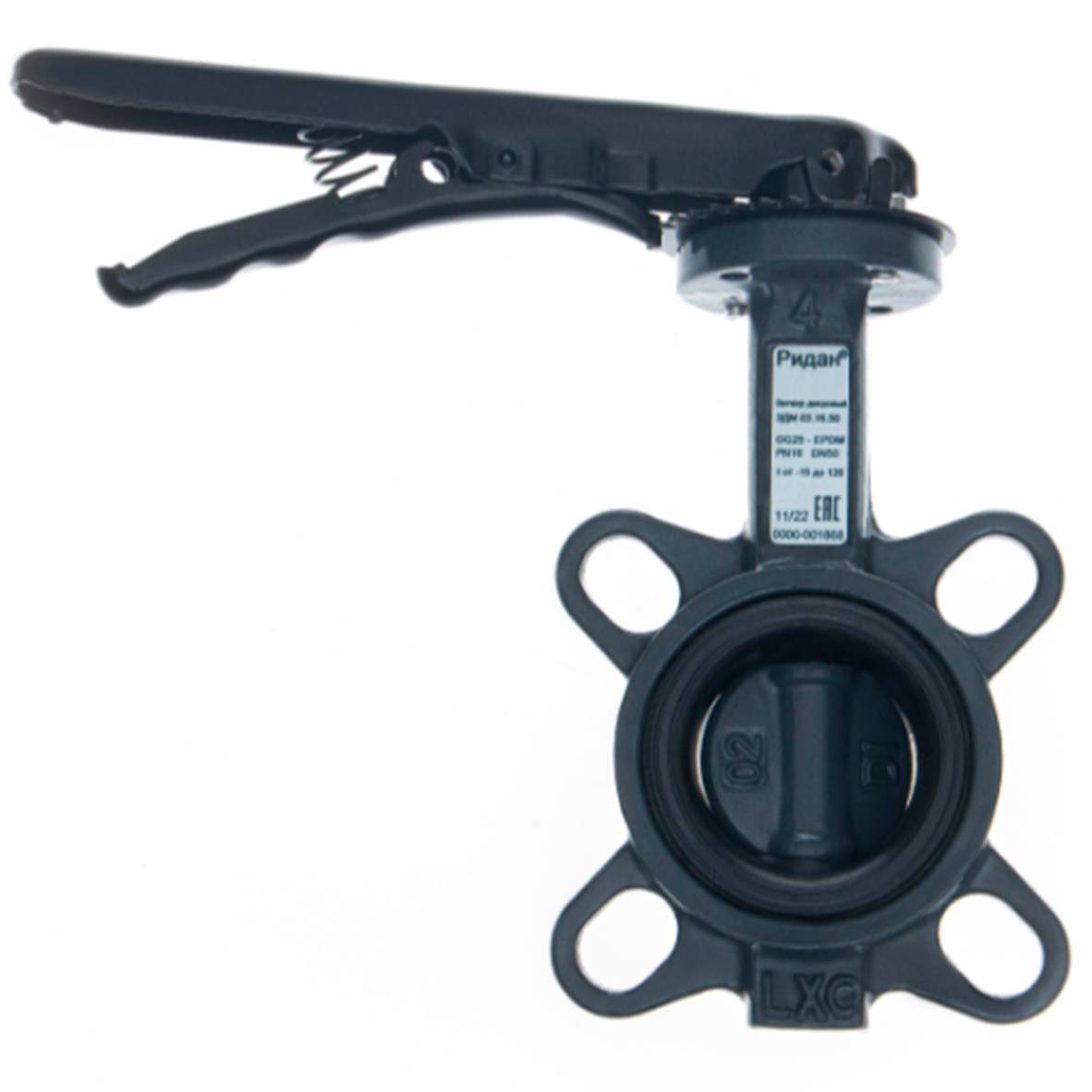 Затвор дисковый поворотный Ридан ЗДМ 03.16.100 DN100 PN16 НС-1448003
