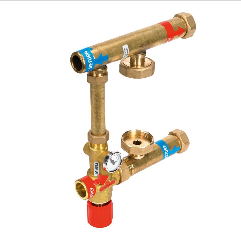 Узел смесительный HENCO с термостатическим клапаном без насоса 1 F UFH-GKT