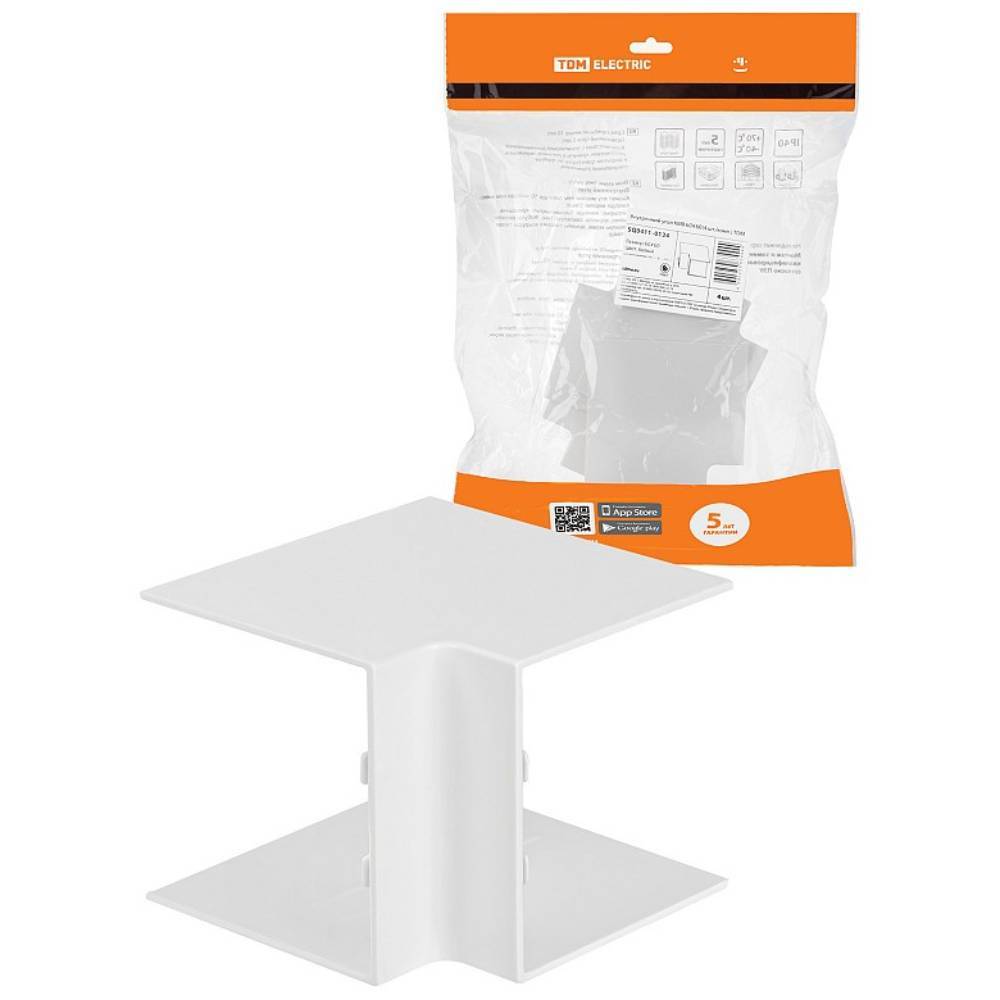 Угол внутренний TDM ELECTRIC КМВ 60х60 мм для кабель-канала SQ0411-0006