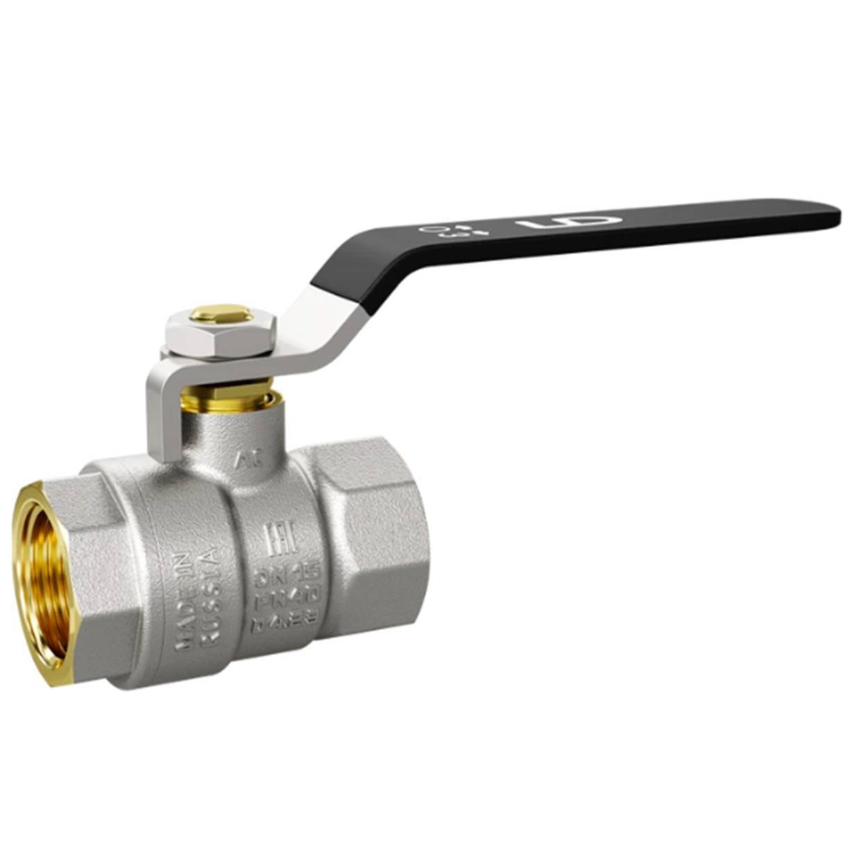 Кран шаровой латунный LD Pride 47.15.B-B.Р Ду 15 Ру 40 вн-вн рычаг 47.15.B-B.Р