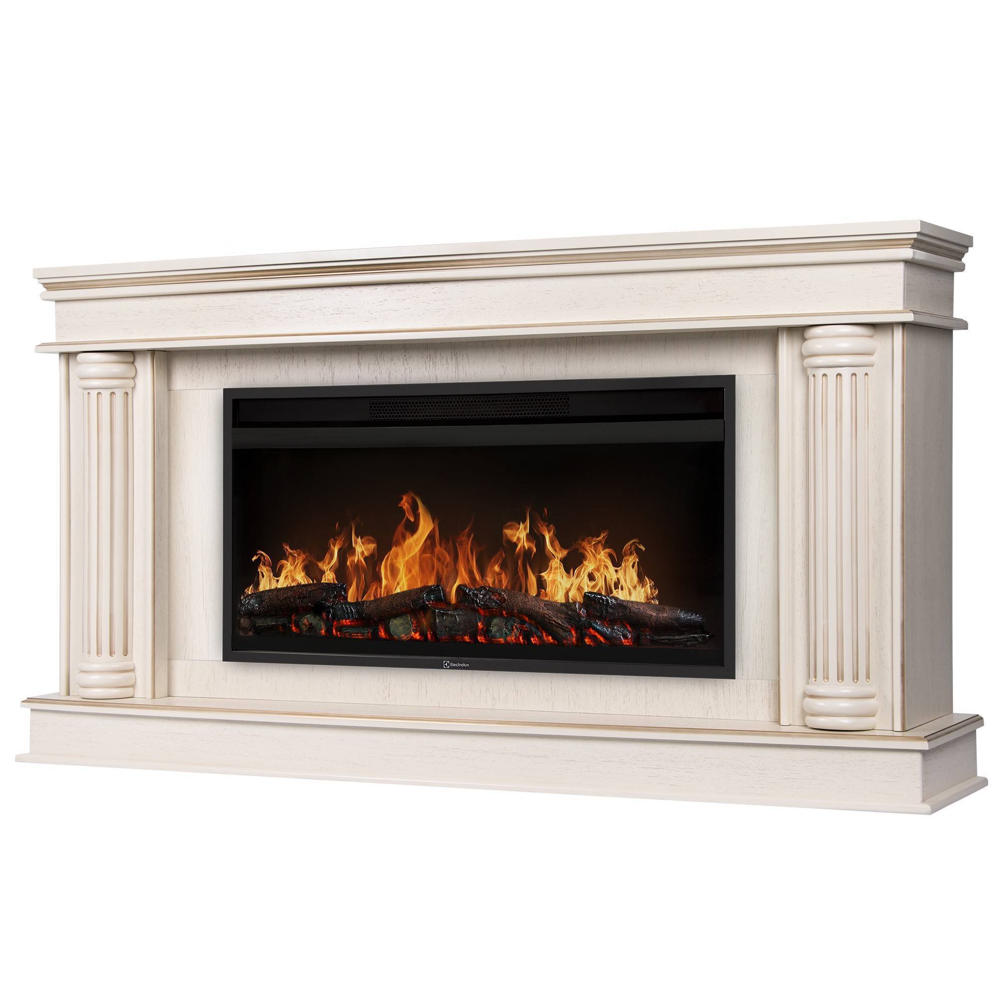 Каминокомплект Electrolux EFP/P-4220LS с порталом Firelight Olympia 42/40/36 слоновая кость с золотой патиной НС-1721276