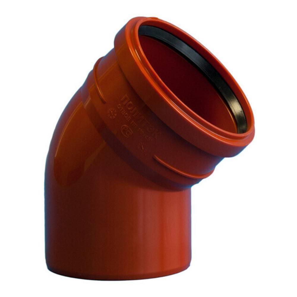 Отвод для наружной канализации ПОЛИТЭК 110х45° 1306848