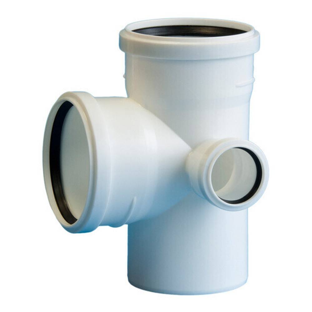 Крестовина двухплоскостная Политэк 110х110х50/87.5° для бесшумной канализации левая 1306777