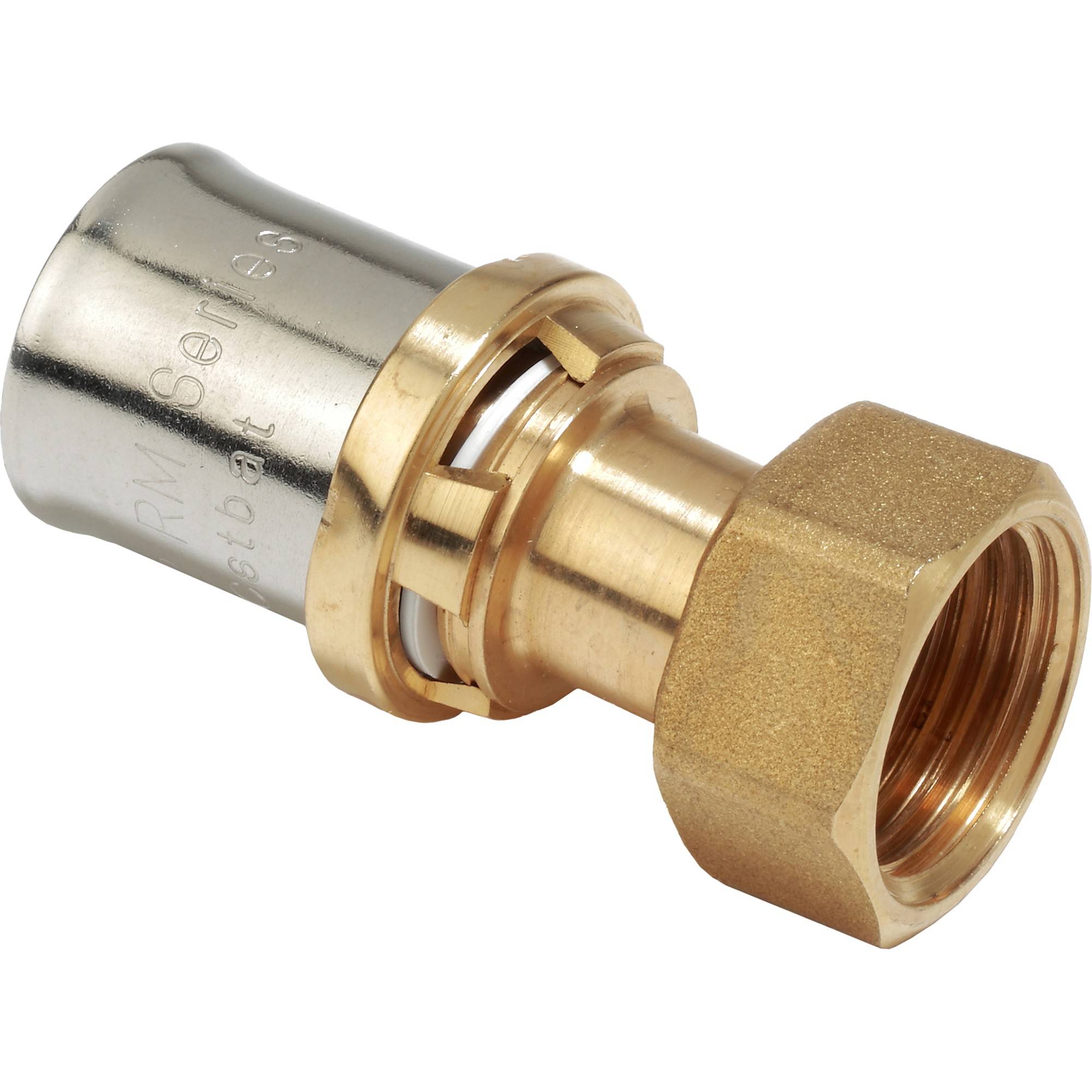 Муфта-пресс Giacomini RM179 латунная с накидной гайкой 16x1/2 RM179Y113