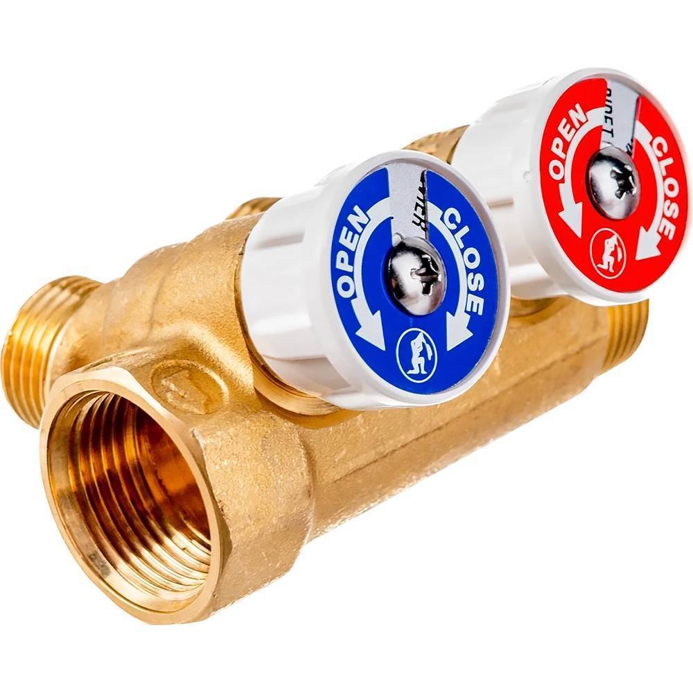 Коллектор сантехнический Giacomini с вентилями 3/4 x 1/2 на 2 выхода R585CY072