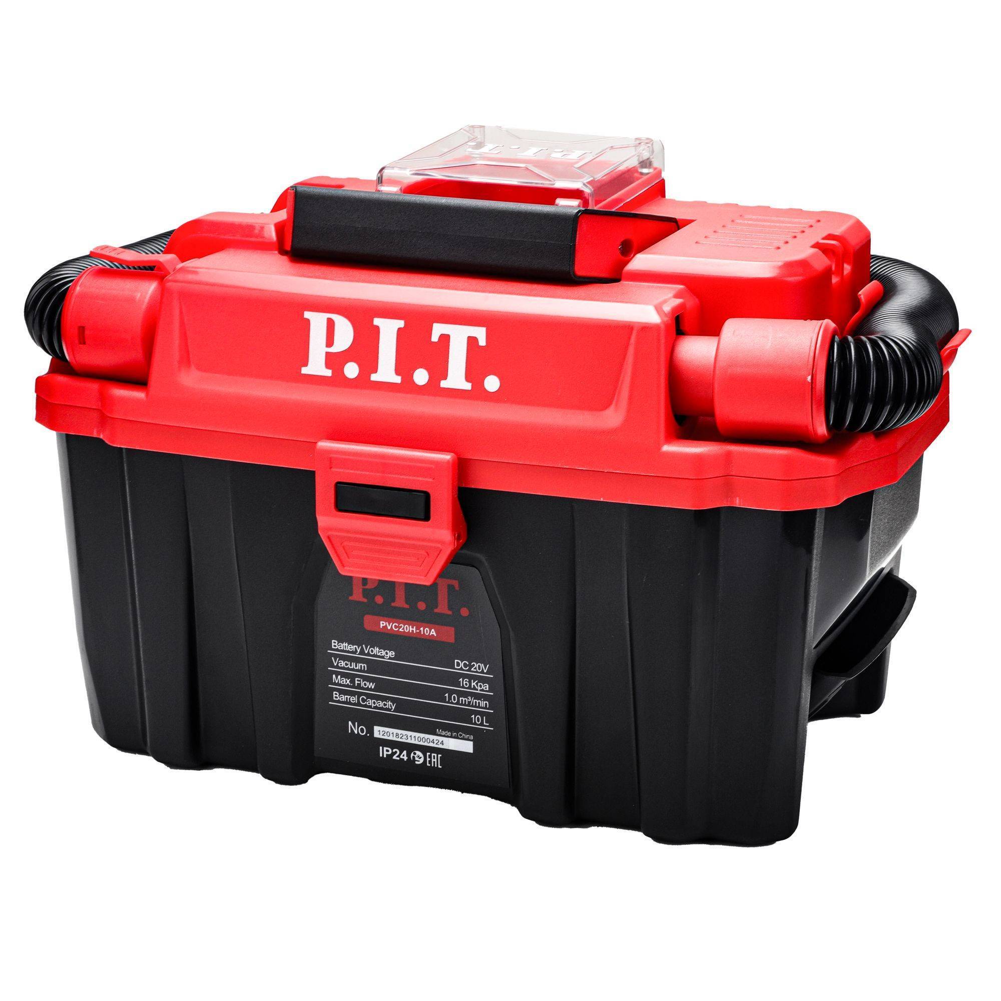 Аккумуляторный строительный пылесос P.I.T. PVC20H-10A 20 В 10 л PVC20H-10A