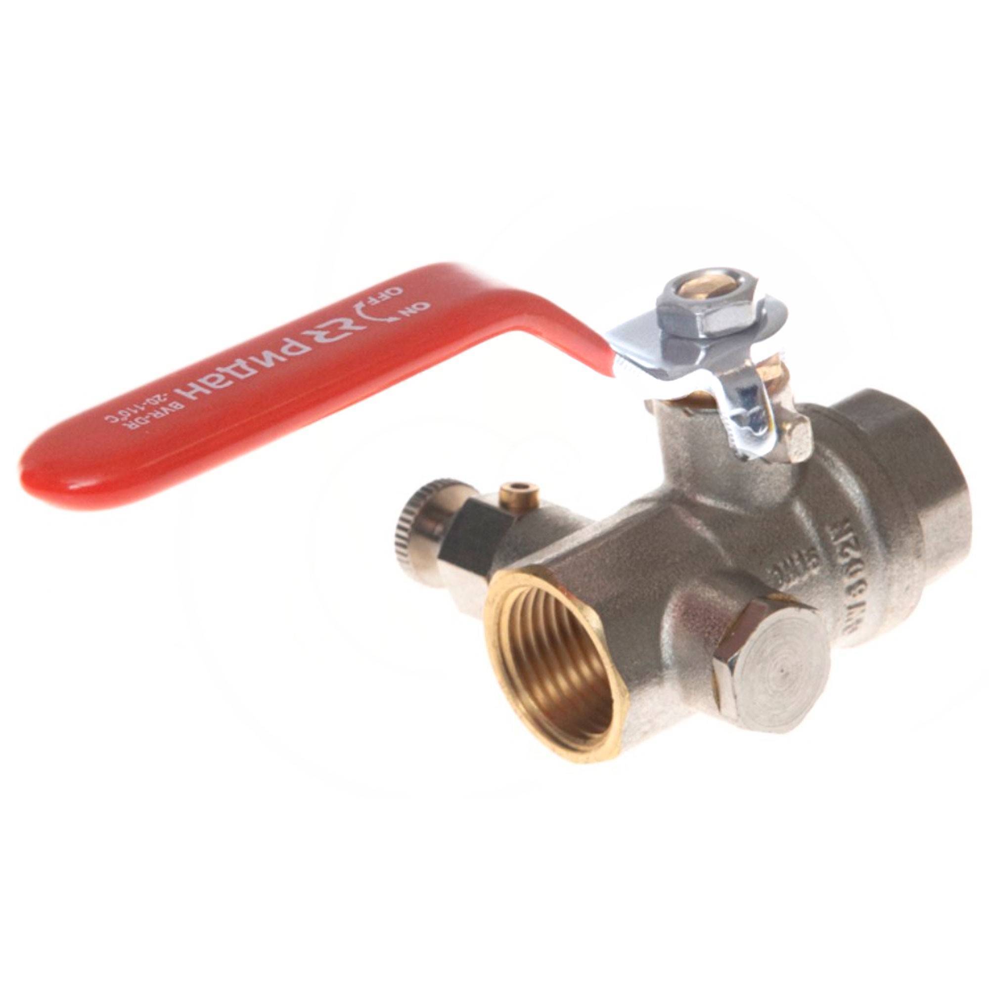 Кран шаровой полнопроходной Ридан BVR-DR G 1 ВР со спускным элементом 065B8203R