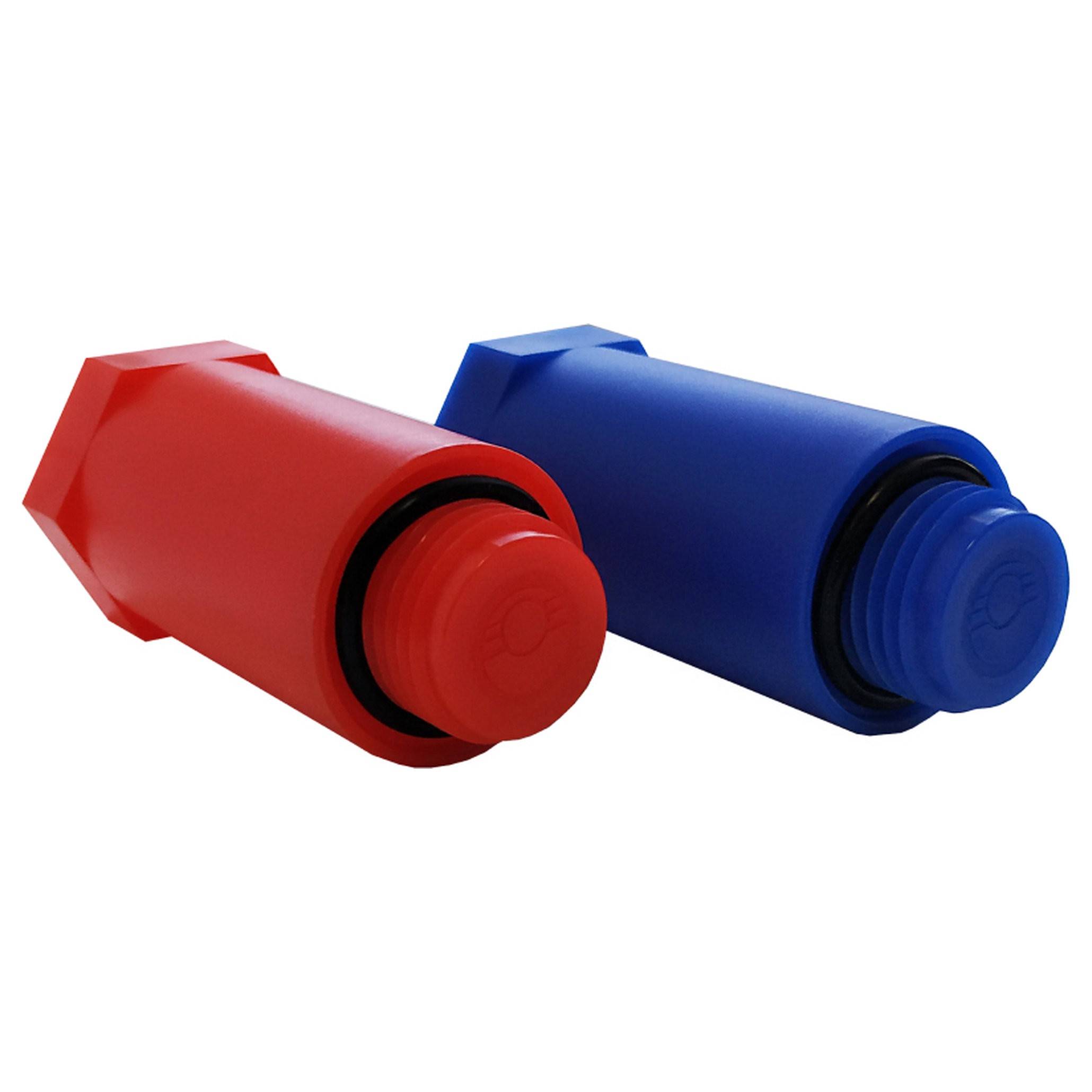 Набор заглушек Valfex 1/2 дюйма удлиненные синий/красный 2 шт VF.596.L.012